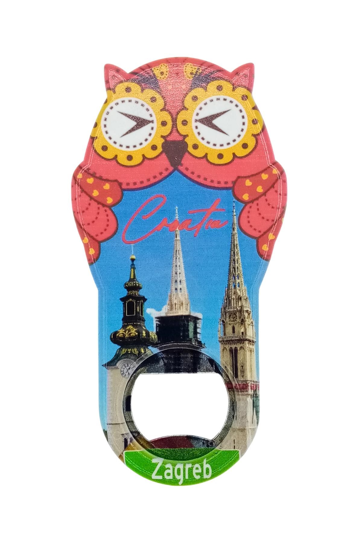 HırvatistanDünyadan HediyelerDNY-HD101069Keskin Hediyelik Eşya Ve TekstilHırvatistan Temalı Baykuş Magnet Kapak Açacak