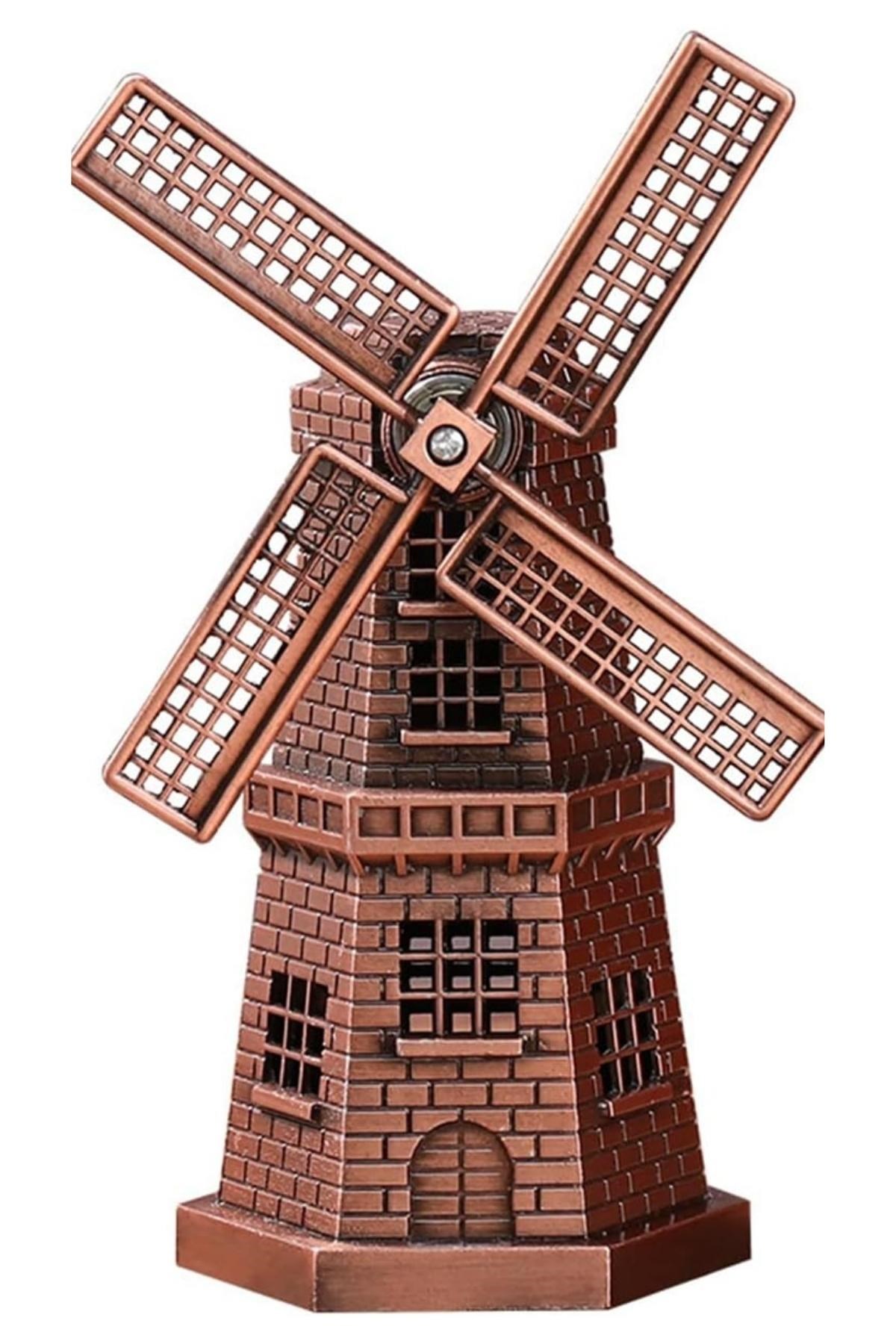 HollandaDünyadan HediyelerDNY-HD100844Keskin Hediyelik Eşya Ve TekstilVintage Metal Hollanda Yel Değirmeni Biblo Antik Bakır 17 cm