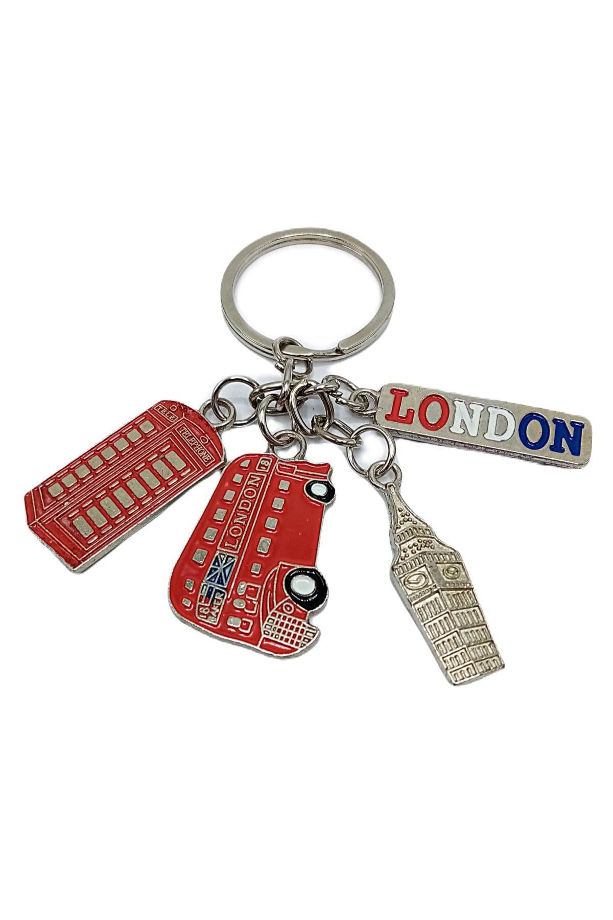 İngiltereDünyadan HediyelerDNY-HD100268Keskin Hediyelik Eşya Ve TekstilMetal Anahtarlık Londra Sembolleri Figürlü No.1
