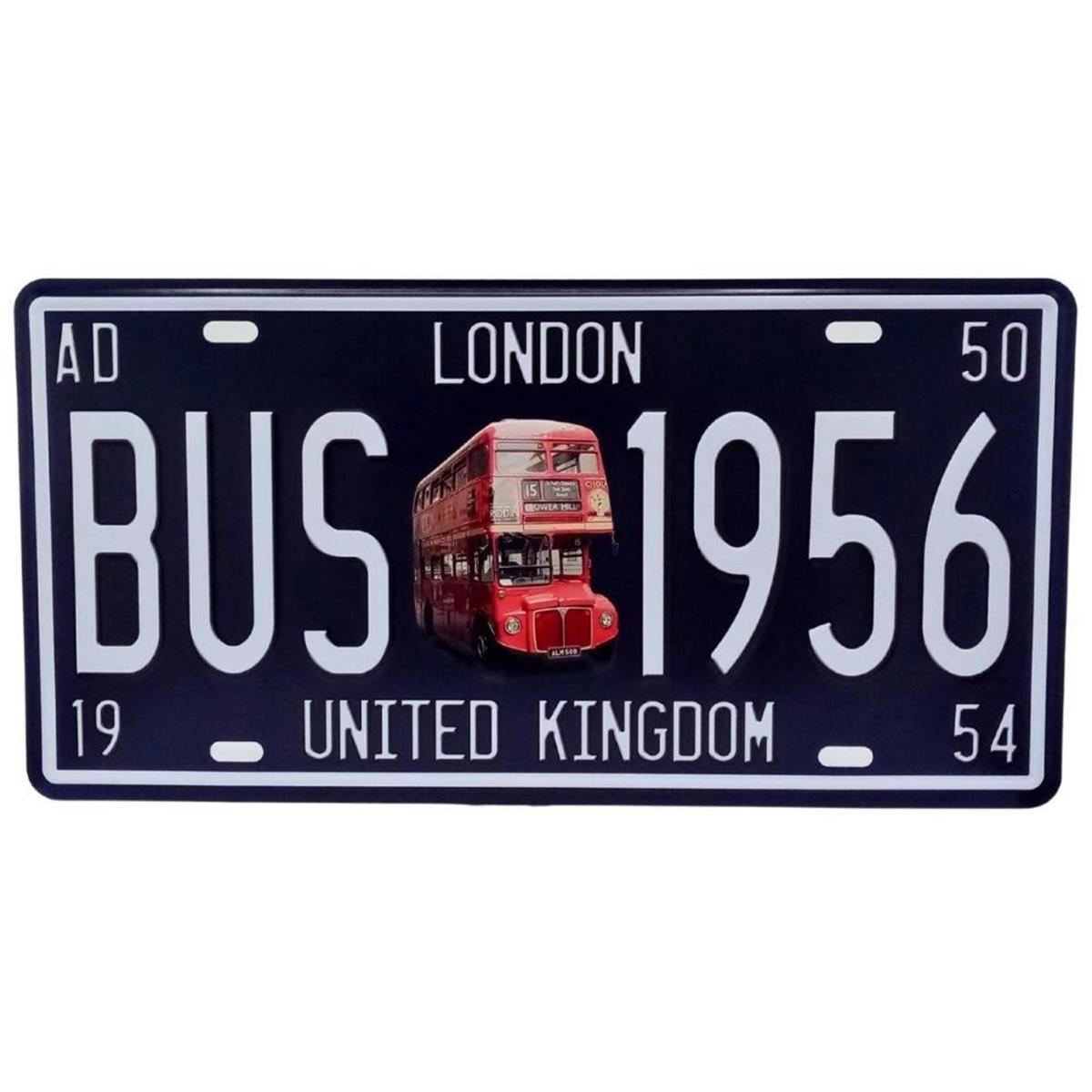 İngiltereDünyadan HediyelerDNY-HD100557Keskin Hediyelik Eşya Ve TekstilDekoratif 3D Metal Plaka Bus 1956 Londra Otobüs 30cm