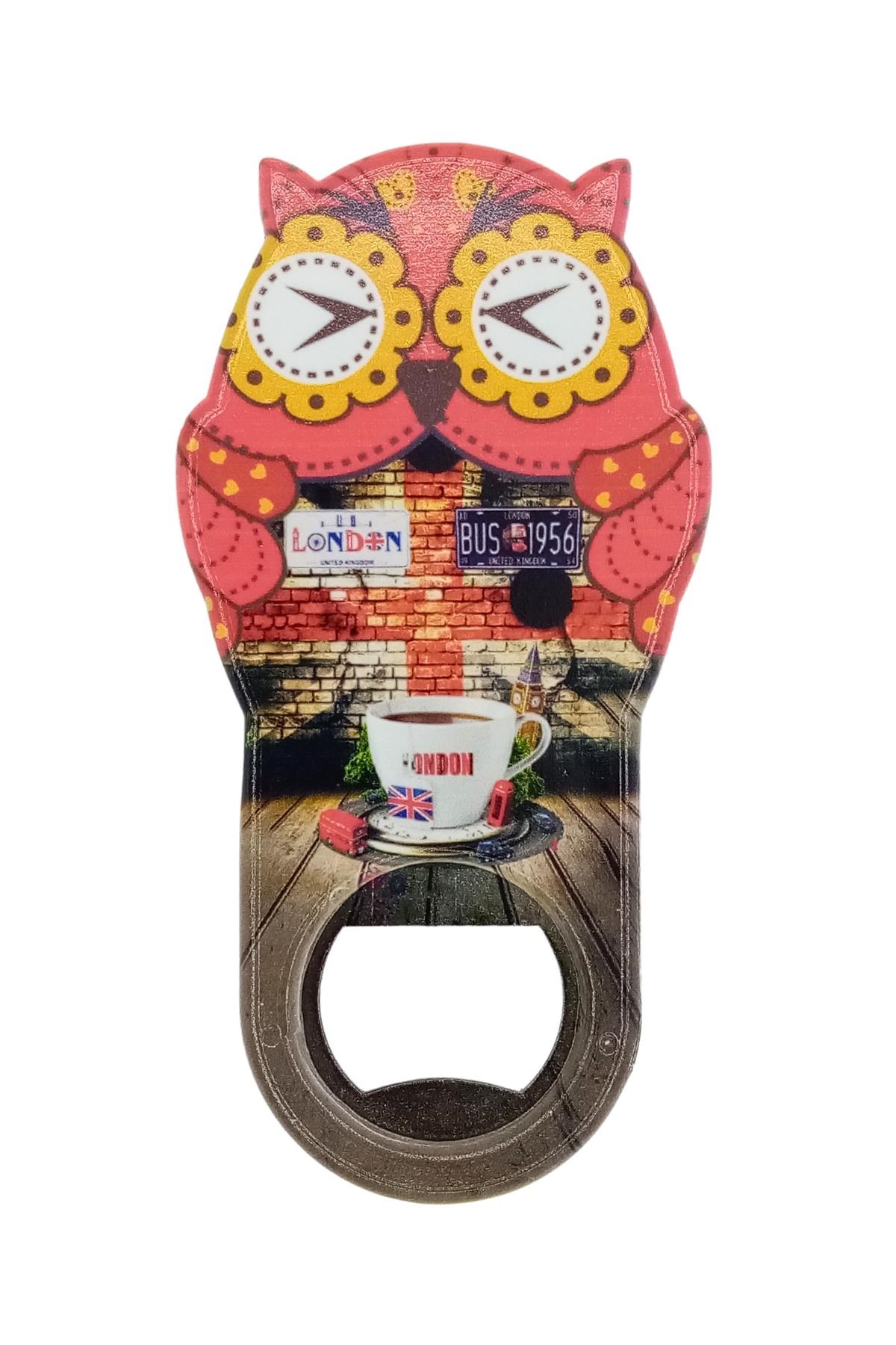 İngiltereDünyadan HediyelerDNY-HD101060Keskin Hediyelik Eşya Ve Tekstilİngiltere Temalı Baykuş Magnet Kapak Açacak