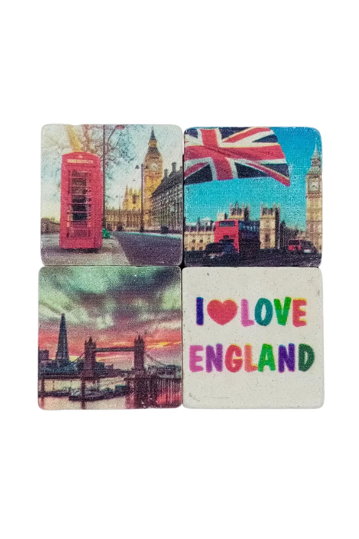 İngiltereDünyadan HediyelerDNY-HD101368Keskin Hediyelik Eşya Ve Tekstilİngiltere Temalı Dörtlü Taş Magnet