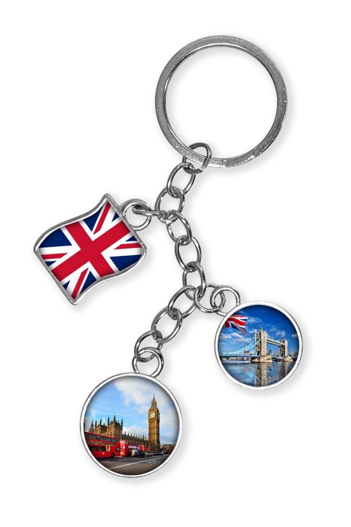 İngiltereDünyadan HediyelerDNY-HDYKREPOK08Keskin Hediyelik Eşya Ve Tekstilİngiltere Üçlü Epoksi Metal Çift Taraflı Damla Anahtarlık England