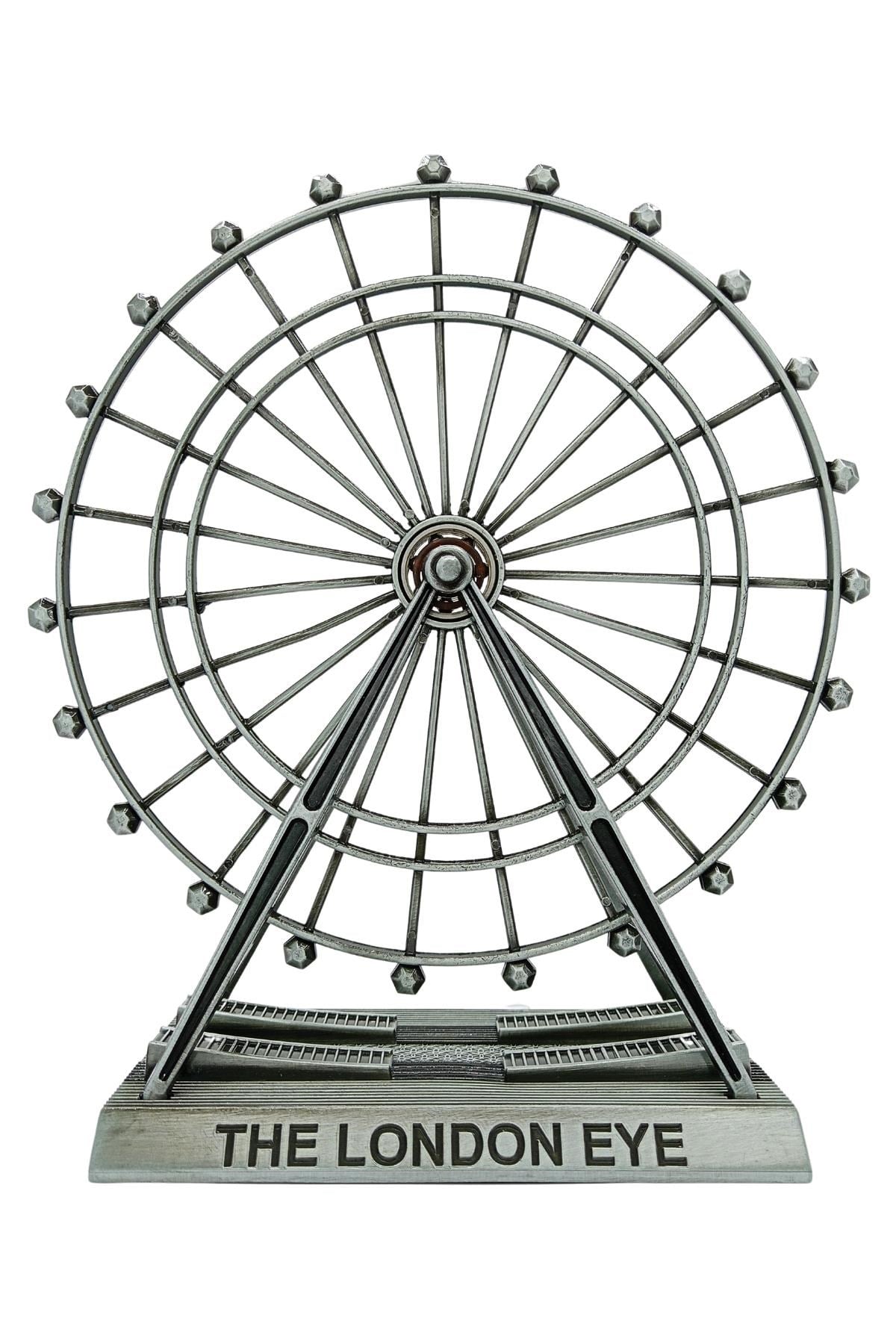 İngiltereDünyadan HediyelerDNY-HDYLEYEXL02Keskin Hediyelik Eşya Ve TekstilVintage Metal İngiltere Dönme Dolap XL 21cm Gümüş London Eye Biblo No.2