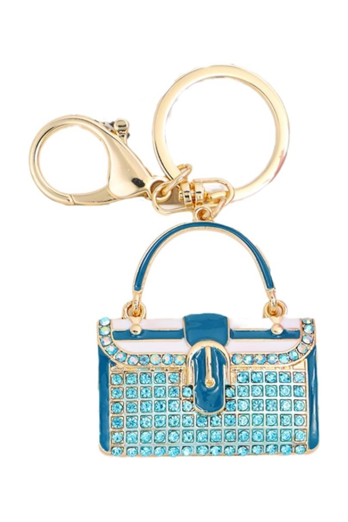 İngiltereDünyadan HediyelerDNY-HDYZMRTCNT02MKeskin Hediyelik Eşya Ve TekstilKristal Taşlı Çanta Anahtarlık Mavi No.2