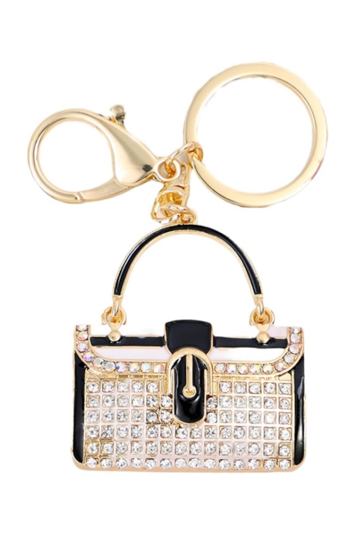 İngiltereDünyadan HediyelerDNY-HDYZMRTCNT02SKeskin Hediyelik Eşya Ve TekstilKristal Taşlı Çanta Anahtarlık Siyah No.2
