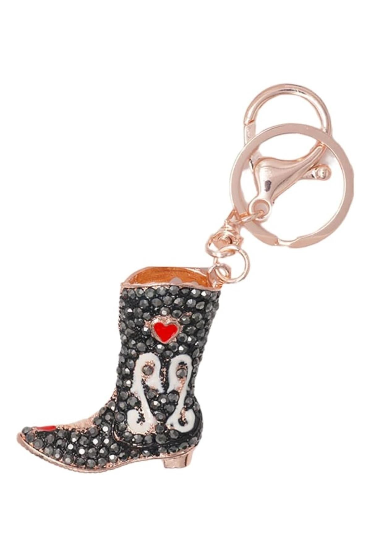 İngiltereDünyadan HediyelerDNY-HDYZMRTBTSYKeskin Hediyelik Eşya Ve TekstilKristal Taşlı Kadın Çizme Anahtarlık Siyah No.2