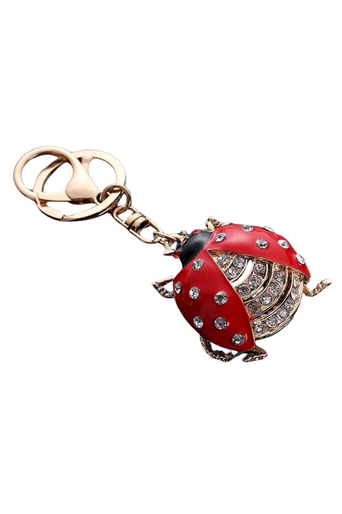 İngiltereDünyadan HediyelerDNY-HDYZMRTUB02Keskin Hediyelik Eşya Ve TekstilKristal Taşlı Uğur Böceği Anahtarlık Kırmızı No.2