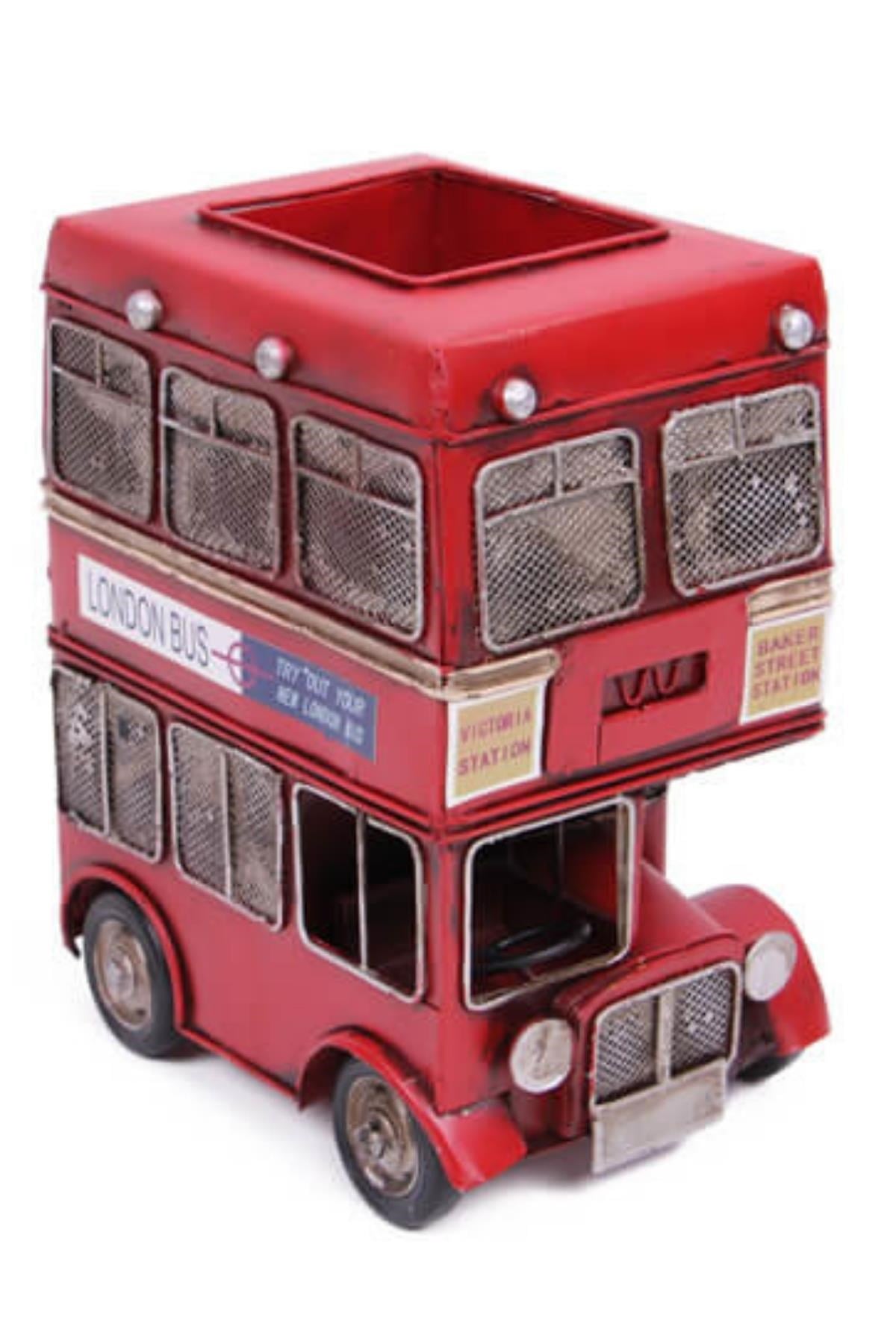 İngiltereDünyadan HediyelerDNY1010E-2060Keskin Hediyelik Eşya Ve TekstilDekoratif Metal Londra Şehir Otobüsü Kalemlik 20 cm