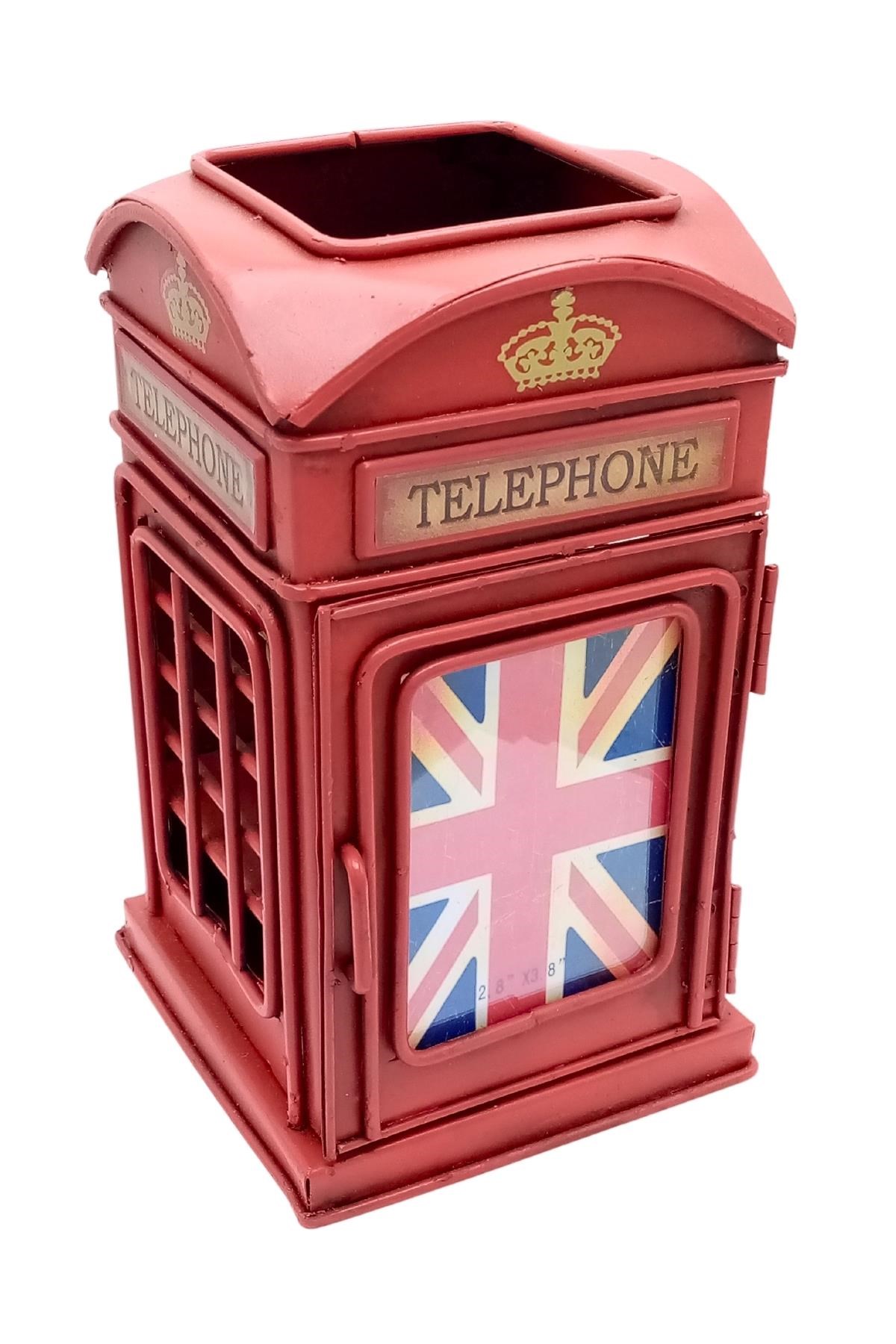 İngiltereDünyadan HediyelerDNY1404B-1262Keskin Hediyelik Eşya Ve TekstilMetal Londra Telefon Kulübesi Kalemlik ve Resim Çerçevesi 17cm