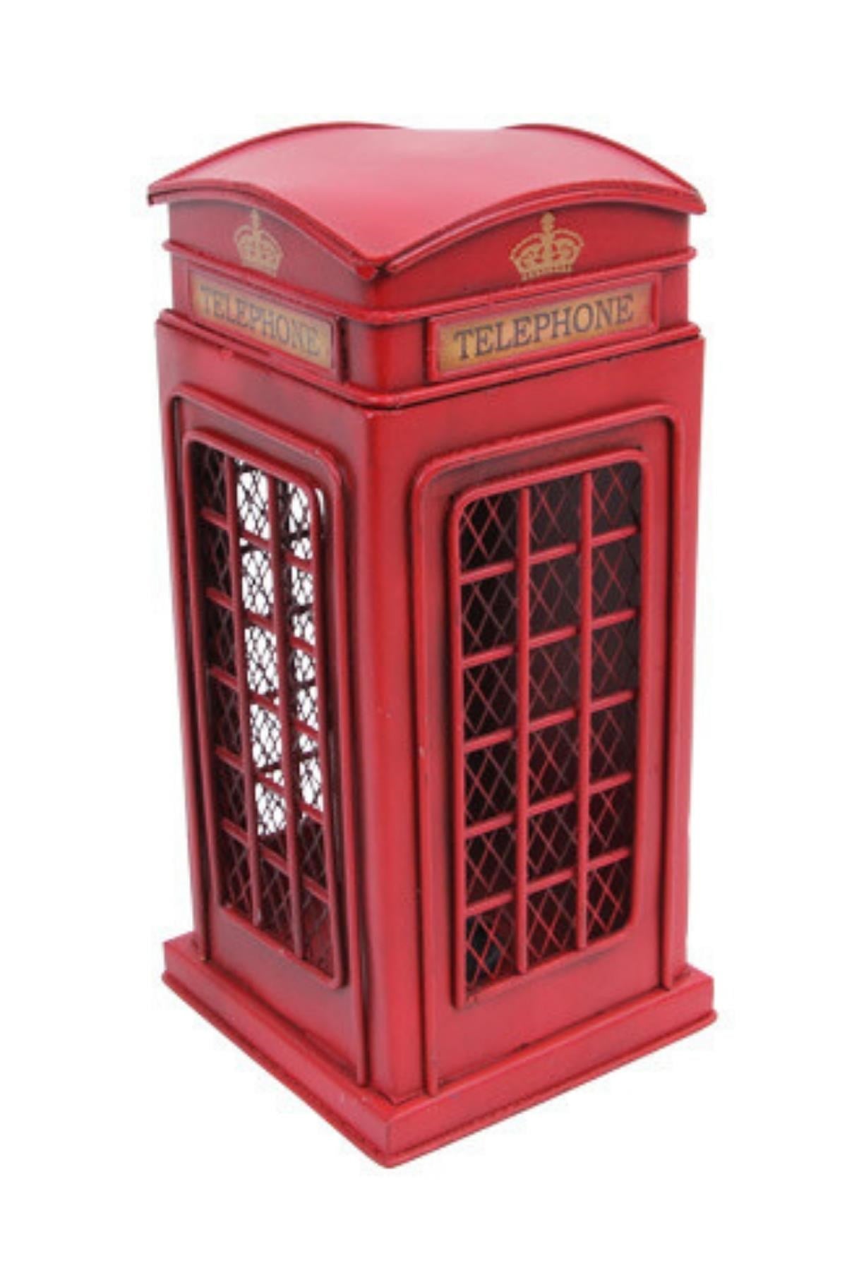 İngiltereDünyadan HediyelerDNY1410B-1414AKeskin Hediyelik Eşya Ve TekstilDekoratif Metal Londra Telefon Kulübesi Kumbaralı 23cm