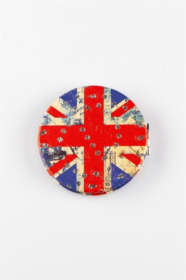 İngiltereDünyadan HediyelerESP01-YVAYNENG101Keskin Hediyelik Eşya Ve TekstilTaşlı Cep Makyaj Aynası İngiltere Bayrağı