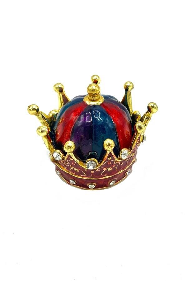 İngiltereDünyadan HediyelerTHTKRBG-0010Keskin Hediyelik Eşya Ve Tekstilİngiltere Kral Tacı Swarovski Taşlı Mücevher Kutusu No:2