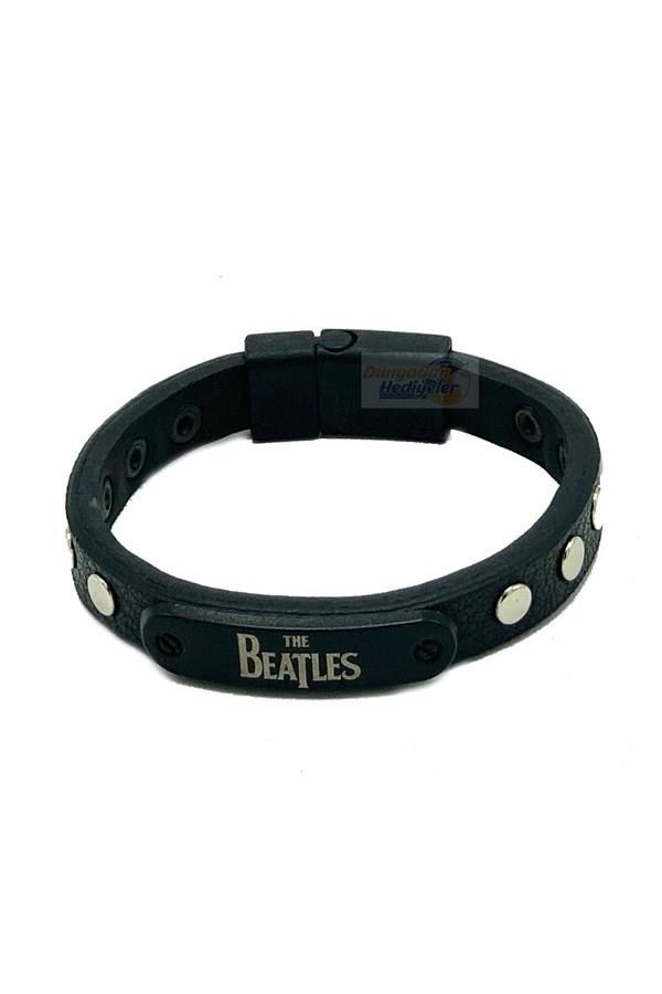 İngiltereDünyadan HediyelerVS-BLK-18Keskin Hediyelik Eşya Ve TekstilBeatles Figürlü Unisex Deri Çelik Bileklik