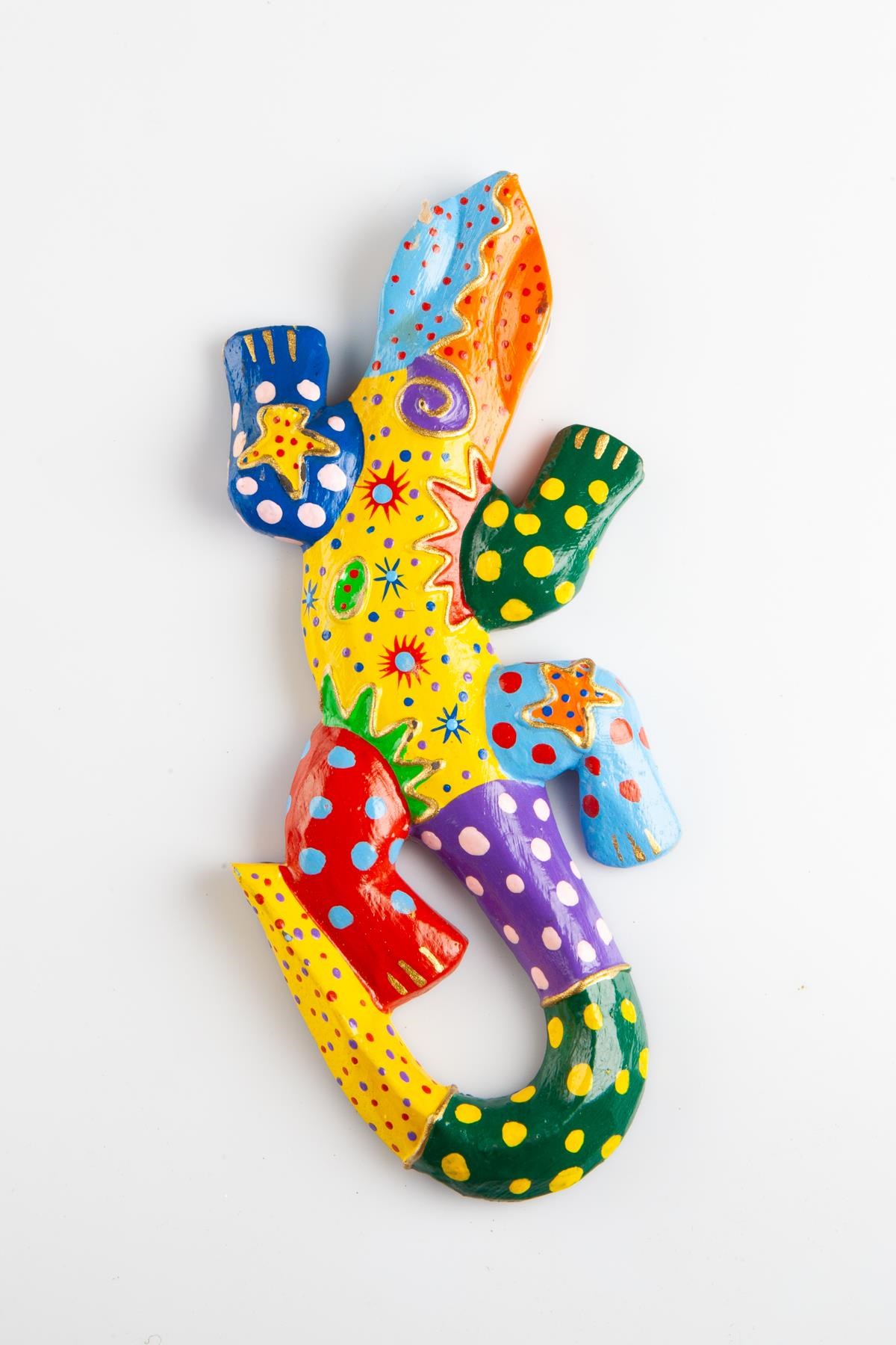 İspanyaDünyadan HediyelerDNY-HD100260Keskin Hediyelik Eşya Ve TekstilGeko Renkli Ahşap Gecko Duvar Süsü 20 cm