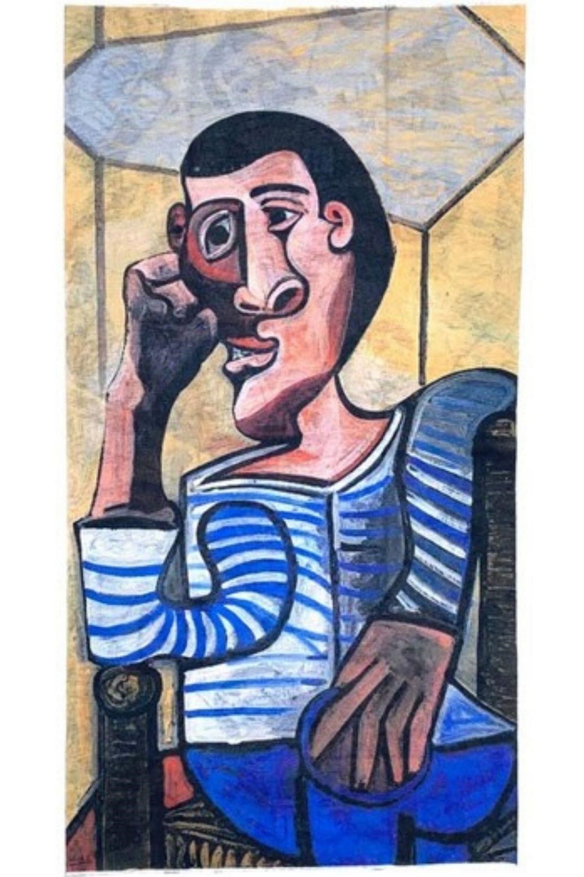 İspanyaDünyadan HediyelerVOSBF-49Keskin Hediyelik Eşya Ve TekstilPicasso Düşünen Adam Temalı Buff Boyunluk Bandana