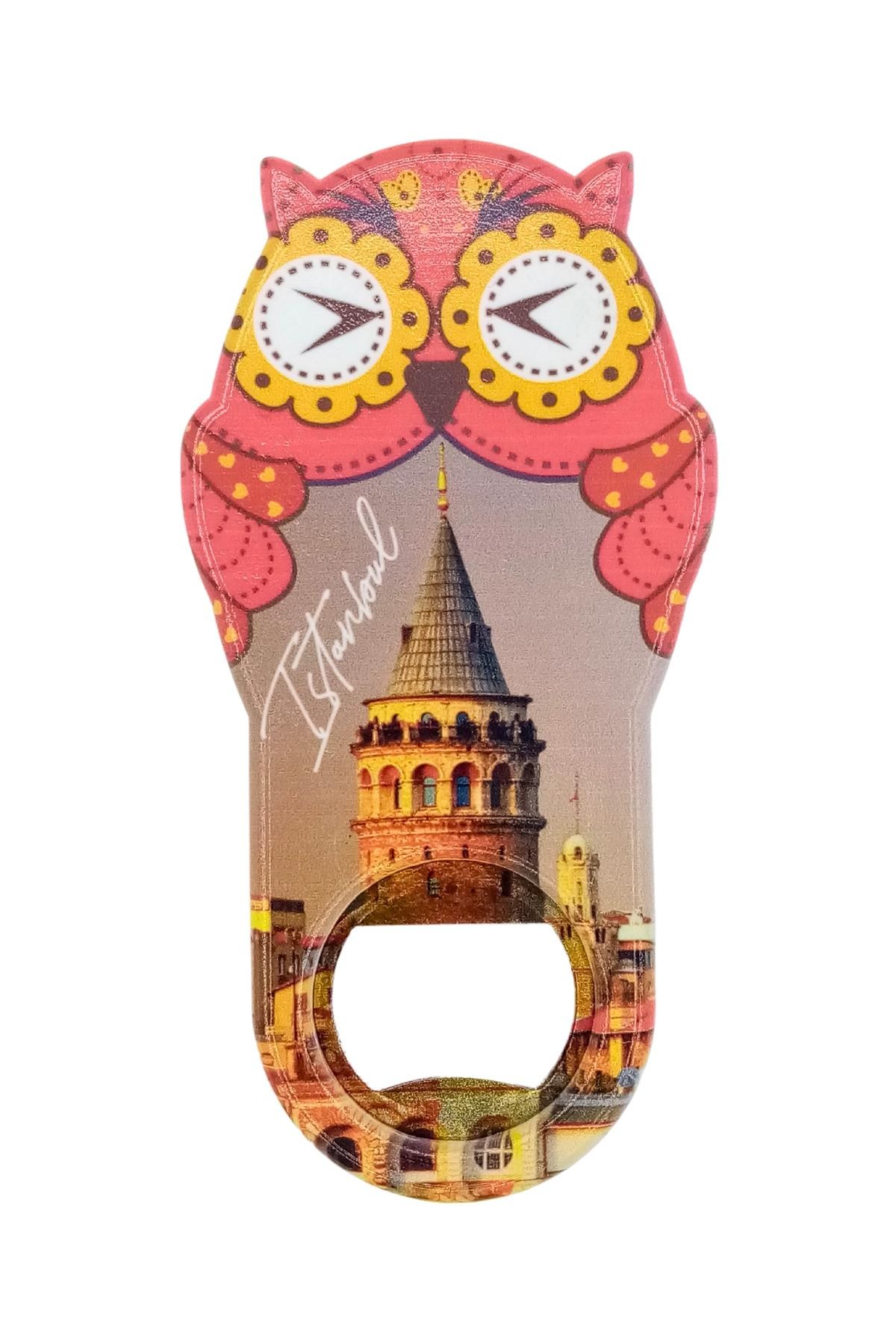 İstanbulDünyadan HediyelerDNY-HD101052Keskin Hediyelik Eşya Ve Tekstilİstanbul Temalı Baykuş Magnet Kapak Açacak