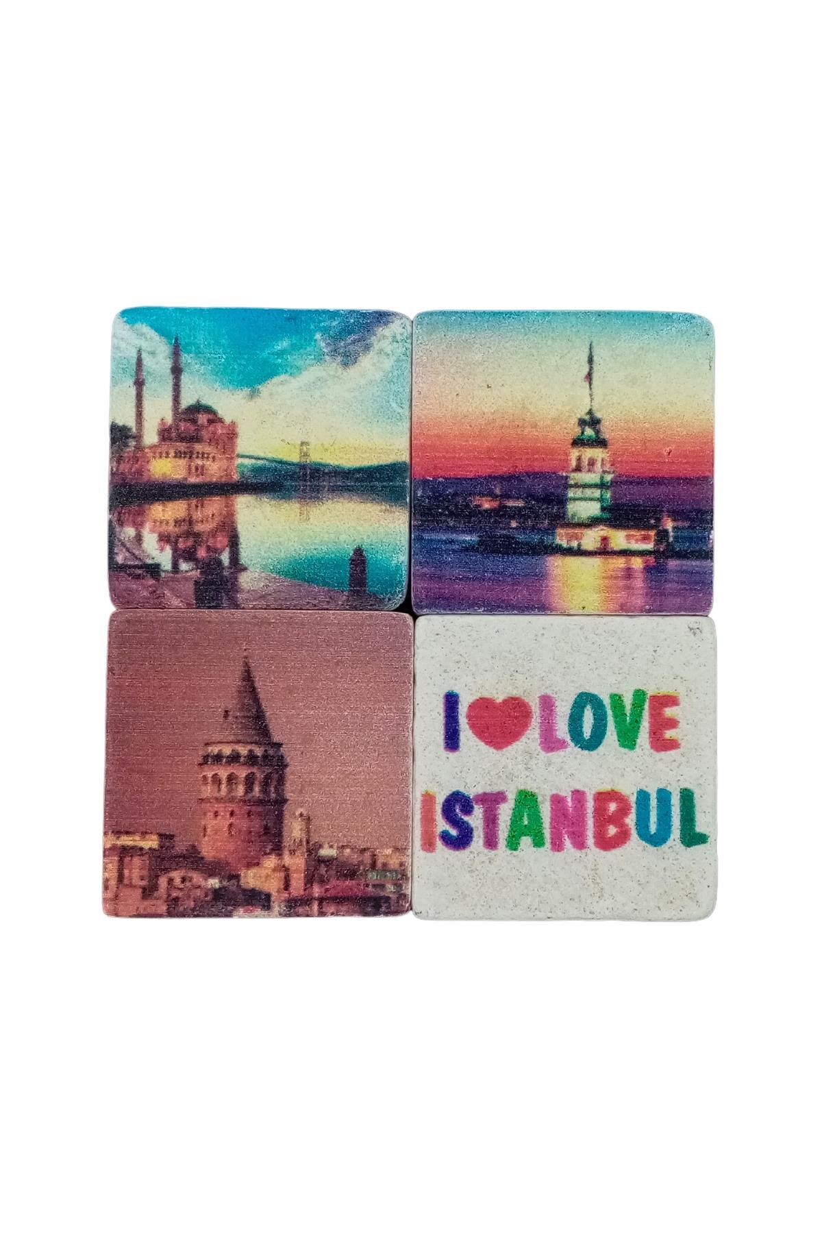İstanbulDünyadan HediyelerDNY-HD101365Keskin Hediyelik Eşya Ve Tekstilİstanbul Temalı Dörtlü Taş Magnet