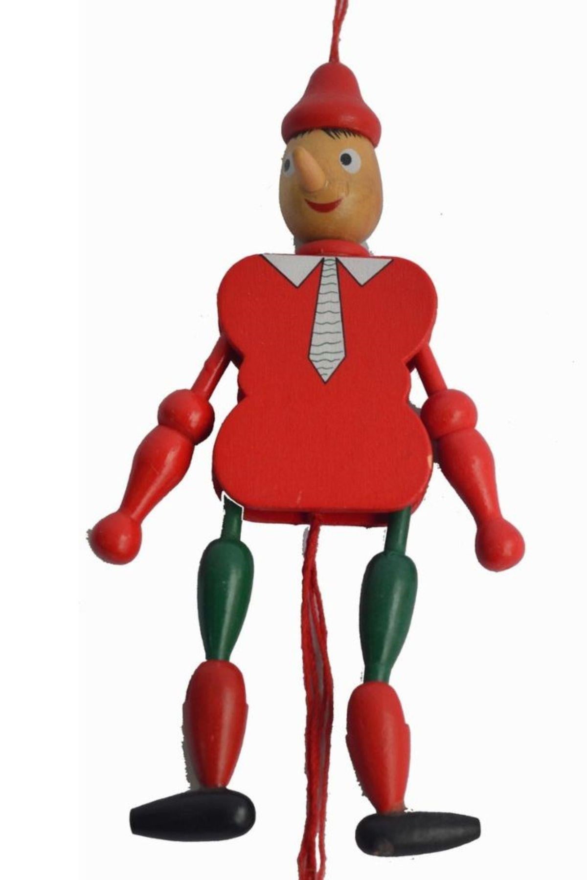 İtalyaDünyadan HediyelerDNY-HD100283Keskin Hediyelik Eşya Ve TekstilAhşap Hareketli Pinokyo İpli Kukla 27 cm Büyük Boy