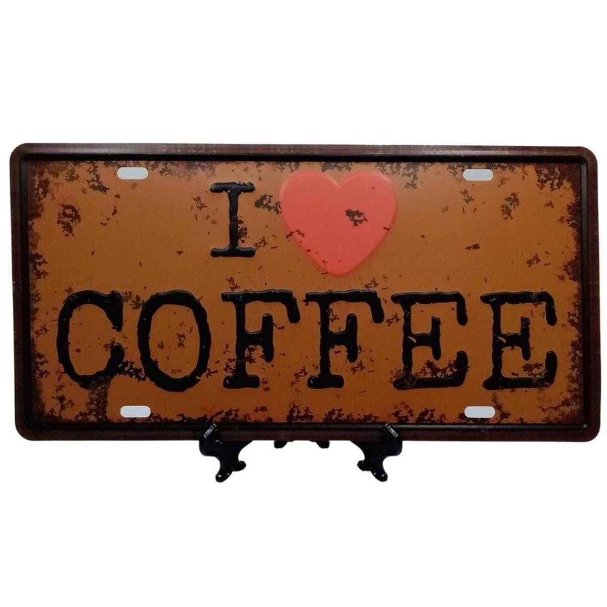 İtalyaDünyadan HediyelerDNY-HD100496Keskin Hediyelik Eşya Ve TekstilDekoratif 3D Metal Plaka I Love Coffee 30cm