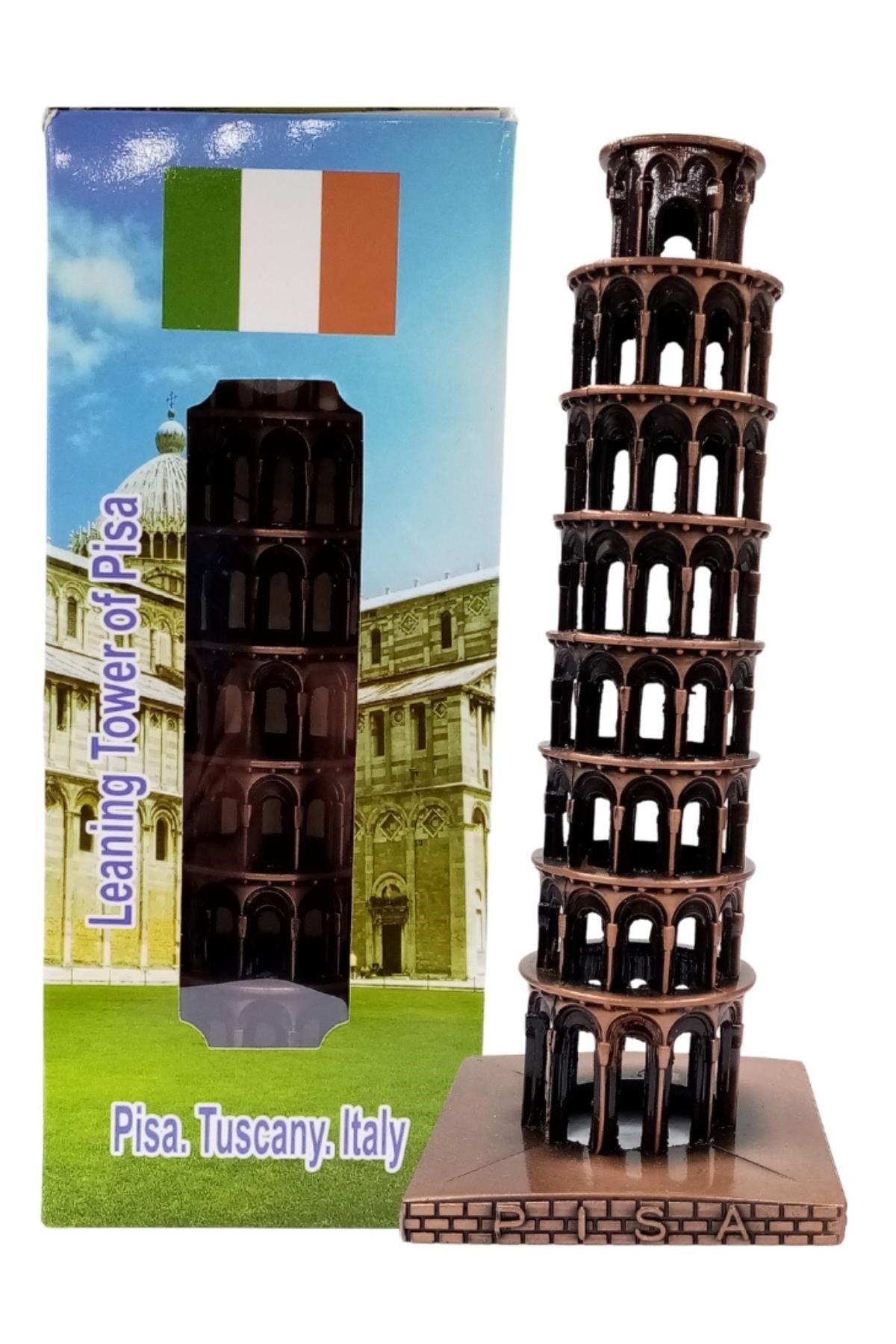 İtalyaDünyadan HediyelerDNY-HD100870Keskin Hediyelik Eşya Ve TekstilVintage Metal İtalya Pisa Kulesi Biblo Antik Bakır 20 cm