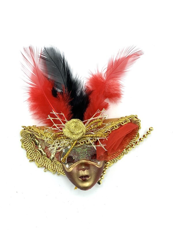 İtalyaDünyadan HediyelerMAG-VNDK-0061REDKeskin Hediyelik Eşya Ve TekstilVenedik Maske Tüylü 3D Buzdolabı Magneti Kırmızı