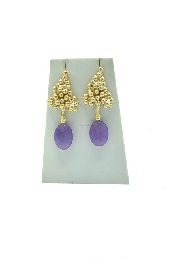 İtalyaDünyadan HediyelerSD-LPSHYTKP165Keskin Hediyelik Eşya Ve TekstilDoğal Taş Küpe Lapis Lazuli Mor