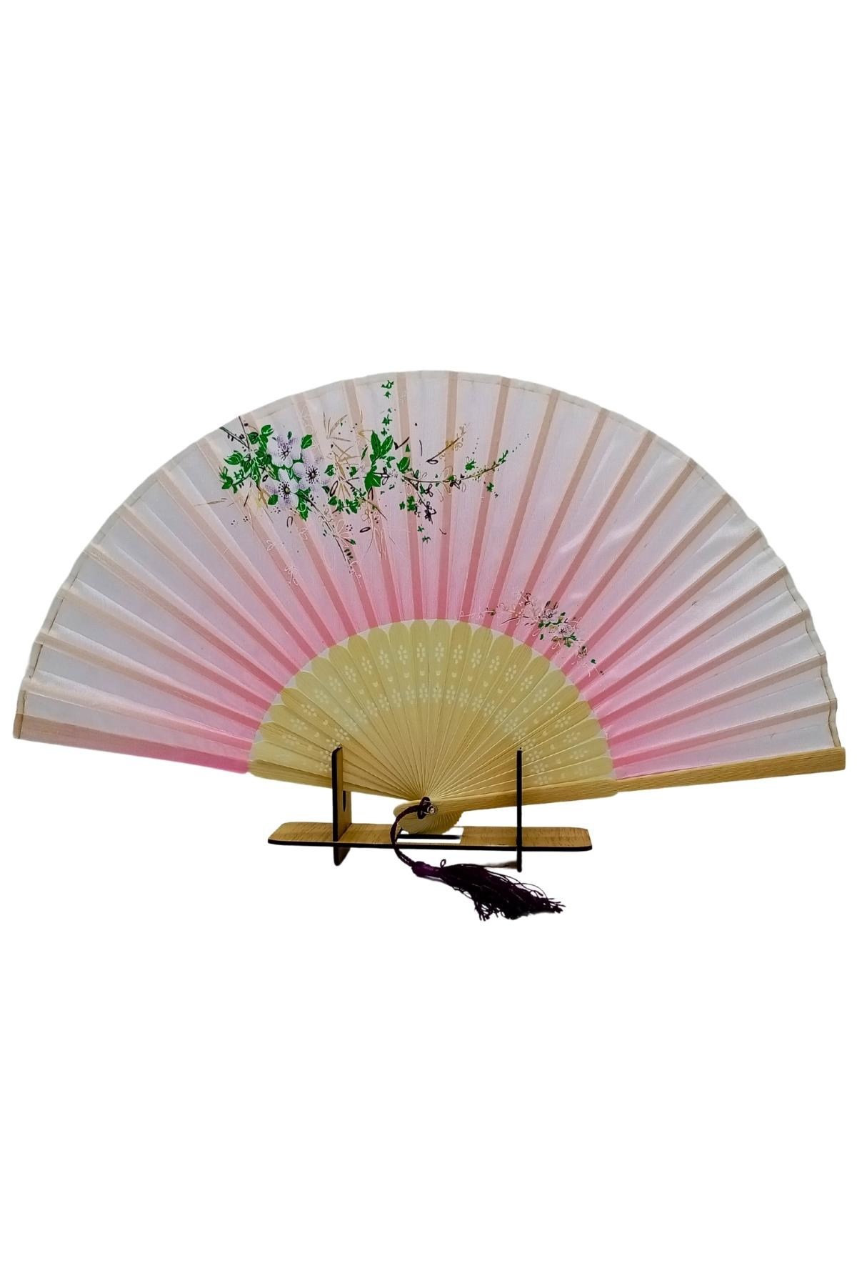 JaponyaDünyadan HediyelerDNY-HD100689Keskin Hediyelik Eşya Ve TekstilJapon Bambu Kumaş Yelpaze Çanta Boy Stant Hediyeli No.7