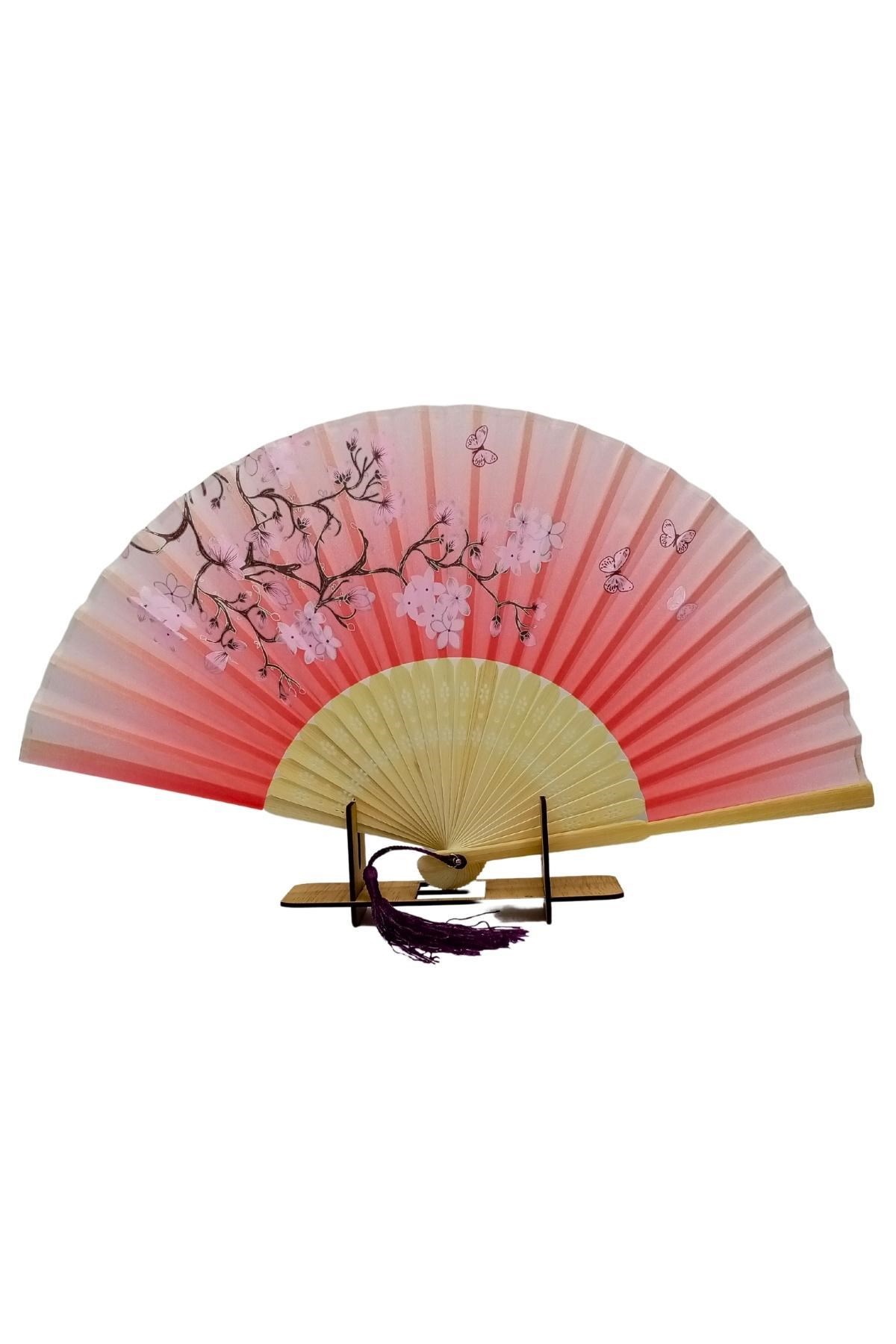 JaponyaDünyadan HediyelerDNY-HD100690Keskin Hediyelik Eşya Ve TekstilJapon Bambu Kumaş Yelpaze Çanta Boy Stant Hediyeli No.8