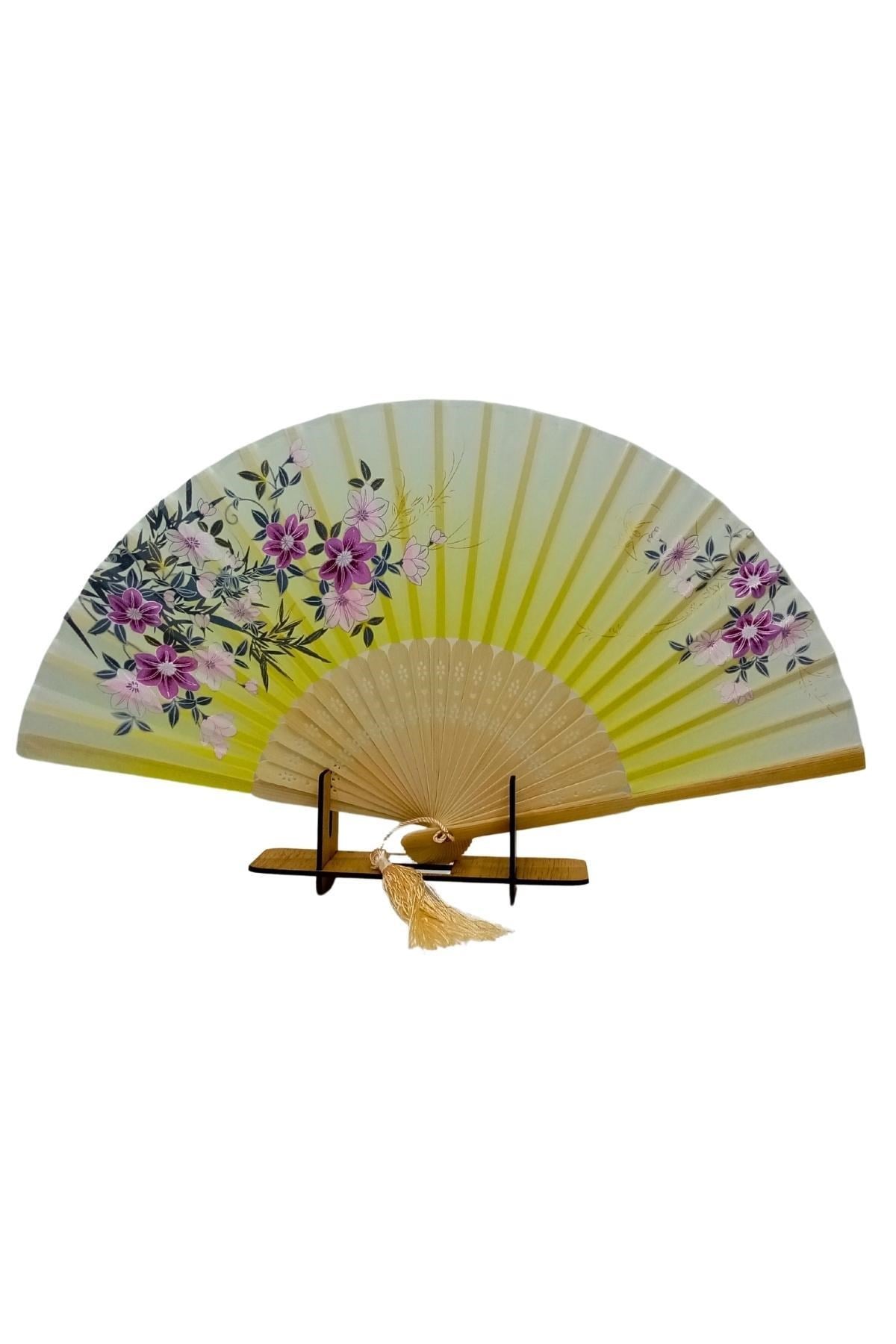 JaponyaDünyadan HediyelerDNY-HD100695Keskin Hediyelik Eşya Ve TekstilJapon Bambu Kumaş Yelpaze Çanta Boy Stant Hediyeli No.13