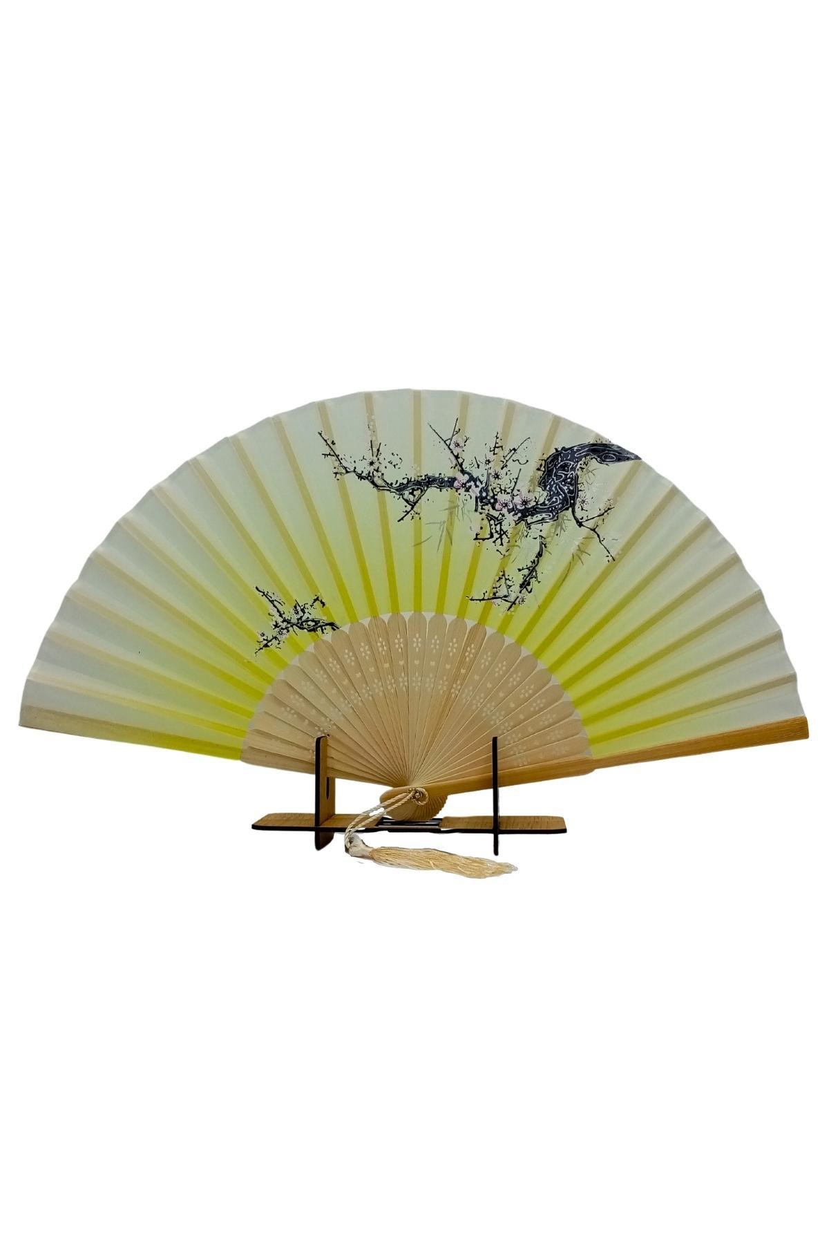 JaponyaDünyadan HediyelerDNY-HD100696Keskin Hediyelik Eşya Ve TekstilJapon Bambu Kumaş Yelpaze Çanta Boy Stant Hediyeli No.14
