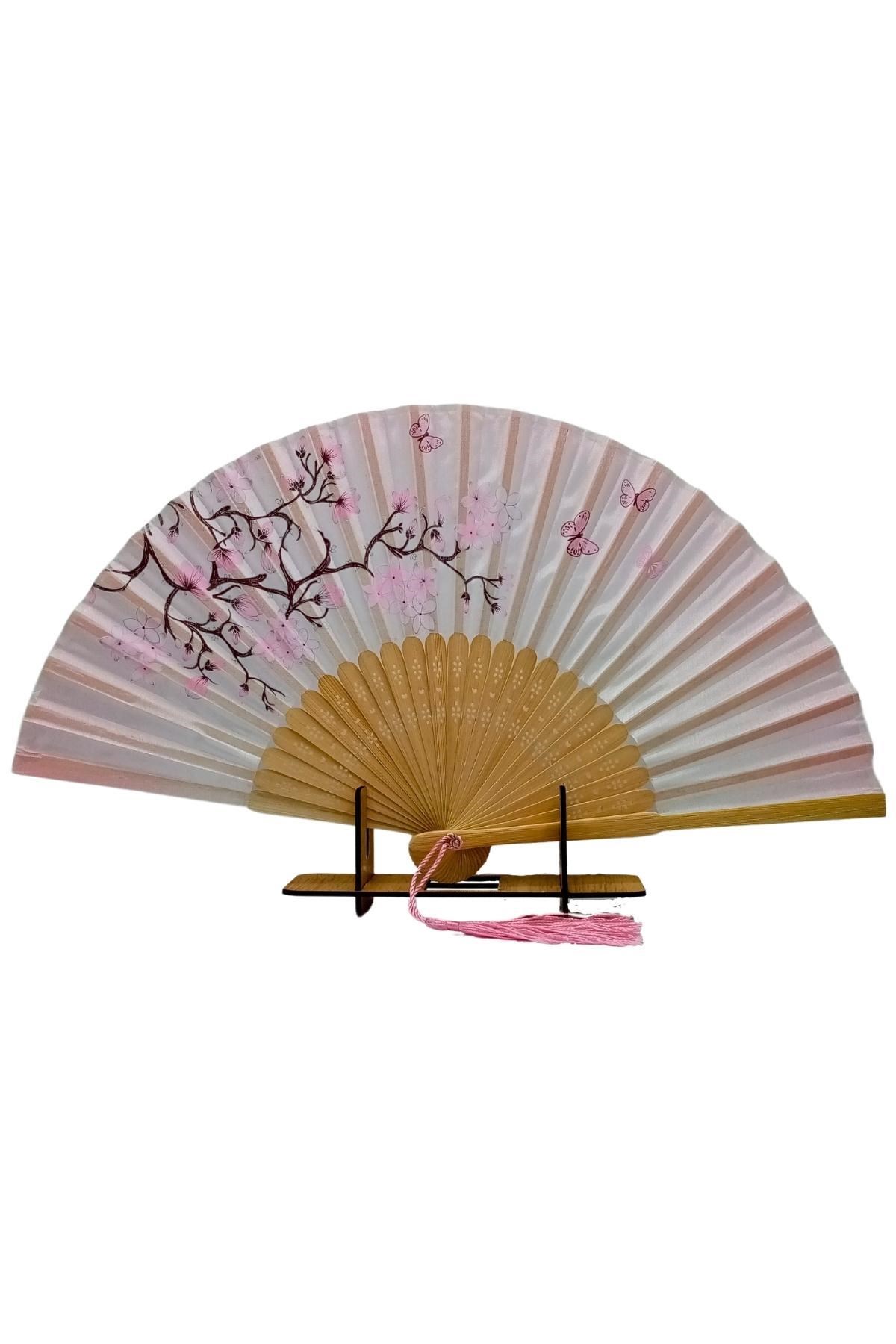 JaponyaDünyadan HediyelerDNY-HD100699Keskin Hediyelik Eşya Ve TekstilJapon Bambu Kumaş Yelpaze Çanta Boy Stant Hediyeli No.17