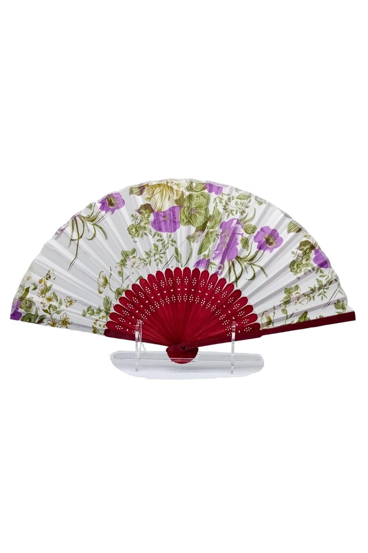 JaponyaDünyadan HediyelerDNY-HD100706Keskin Hediyelik Eşya Ve TekstilJapon Bambu Kumaş Yelpaze Çanta Boy Stant Hediyeli No.24