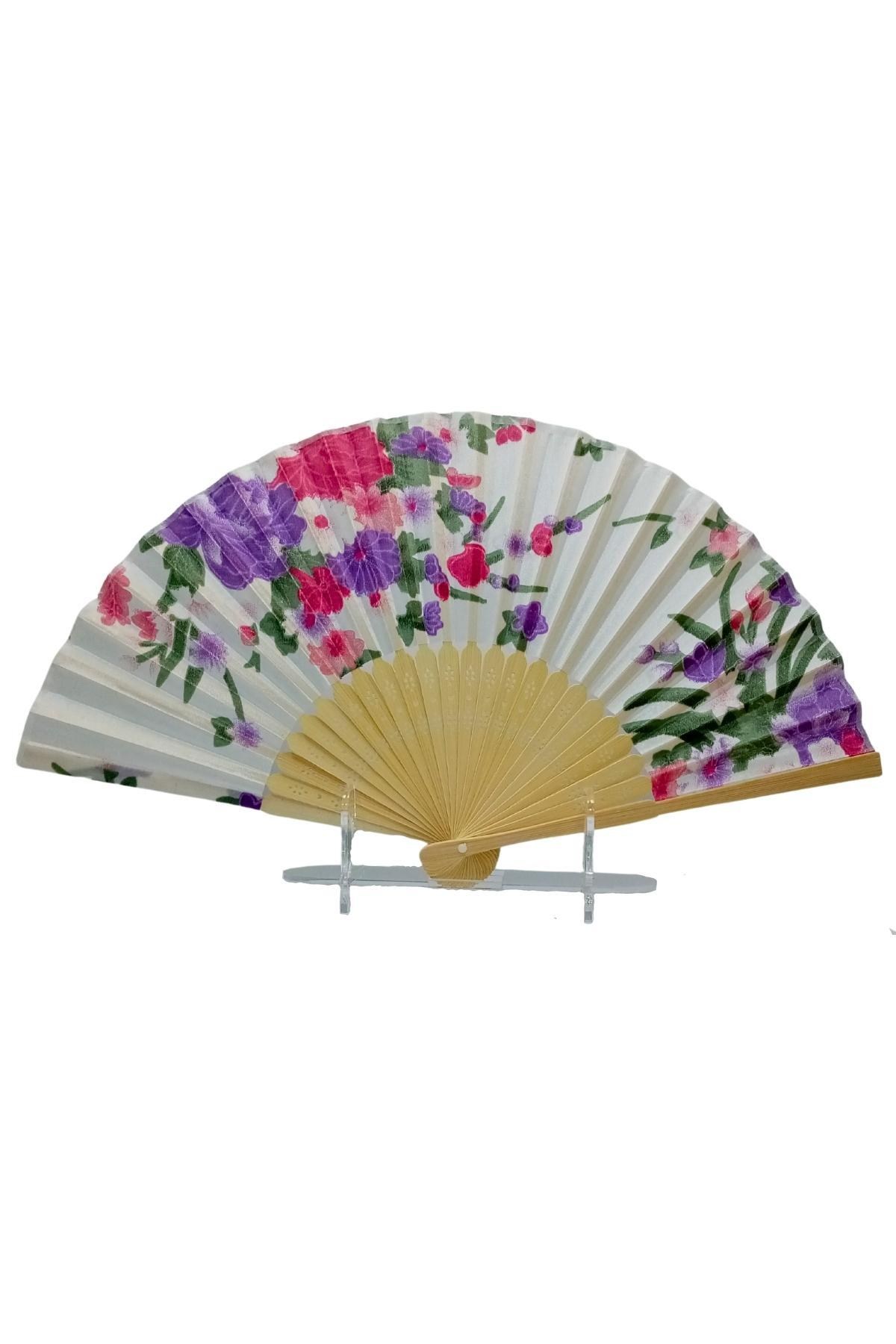 JaponyaDünyadan HediyelerDNY-HD100716Keskin Hediyelik Eşya Ve TekstilJapon Bambu Kumaş Yelpaze Çanta Boy Stant Hediyeli No.34