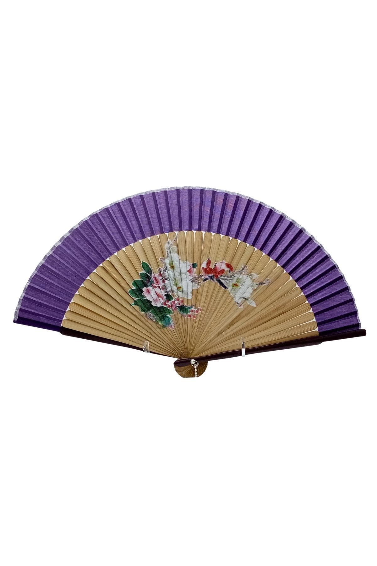 JaponyaDünyadan HediyelerDNY-HD100723Keskin Hediyelik Eşya Ve TekstilJapon Bambu Kumaş Yelpaze Çanta Boy Stant Hediyeli No.41