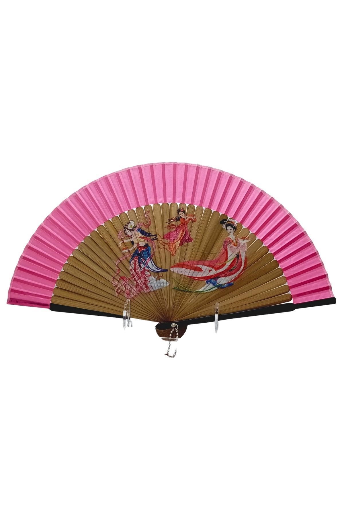 JaponyaDünyadan HediyelerDNY-HD100727Keskin Hediyelik Eşya Ve TekstilJapon Bambu Kumaş Yelpaze Çanta Boy Stant Hediyeli No.45