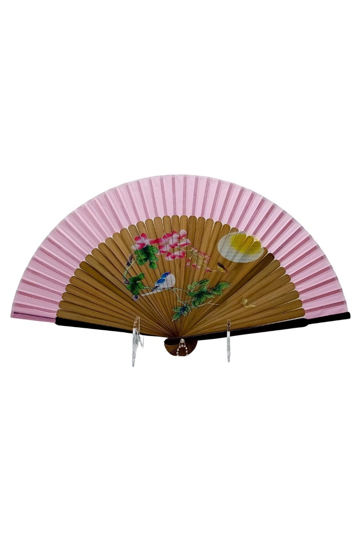 JaponyaDünyadan HediyelerDNY-HD100728Keskin Hediyelik Eşya Ve TekstilJapon Bambu Kumaş Yelpaze Çanta Boy Stant Hediyeli No.46
