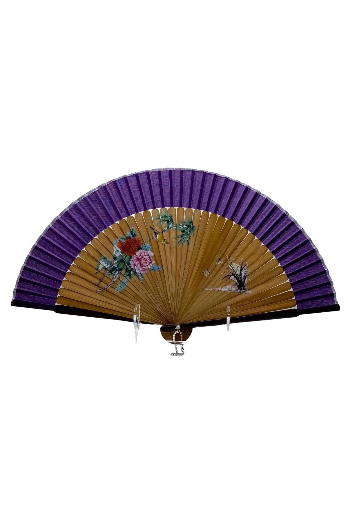 JaponyaDünyadan HediyelerDNY-HD100729Keskin Hediyelik Eşya Ve TekstilJapon Bambu Kumaş Yelpaze Çanta Boy Stant Hediyeli No.47