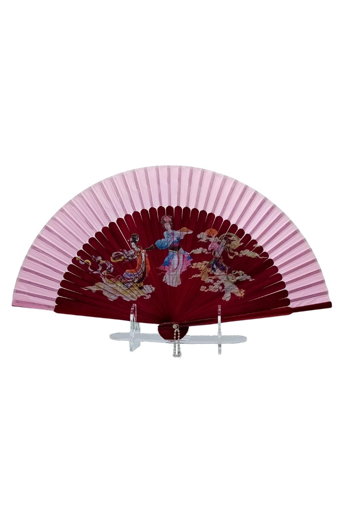 JaponyaDünyadan HediyelerDNY-HD100730Keskin Hediyelik Eşya Ve TekstilJapon Bambu Kumaş Yelpaze Çanta Boy Stant Hediyeli No.48