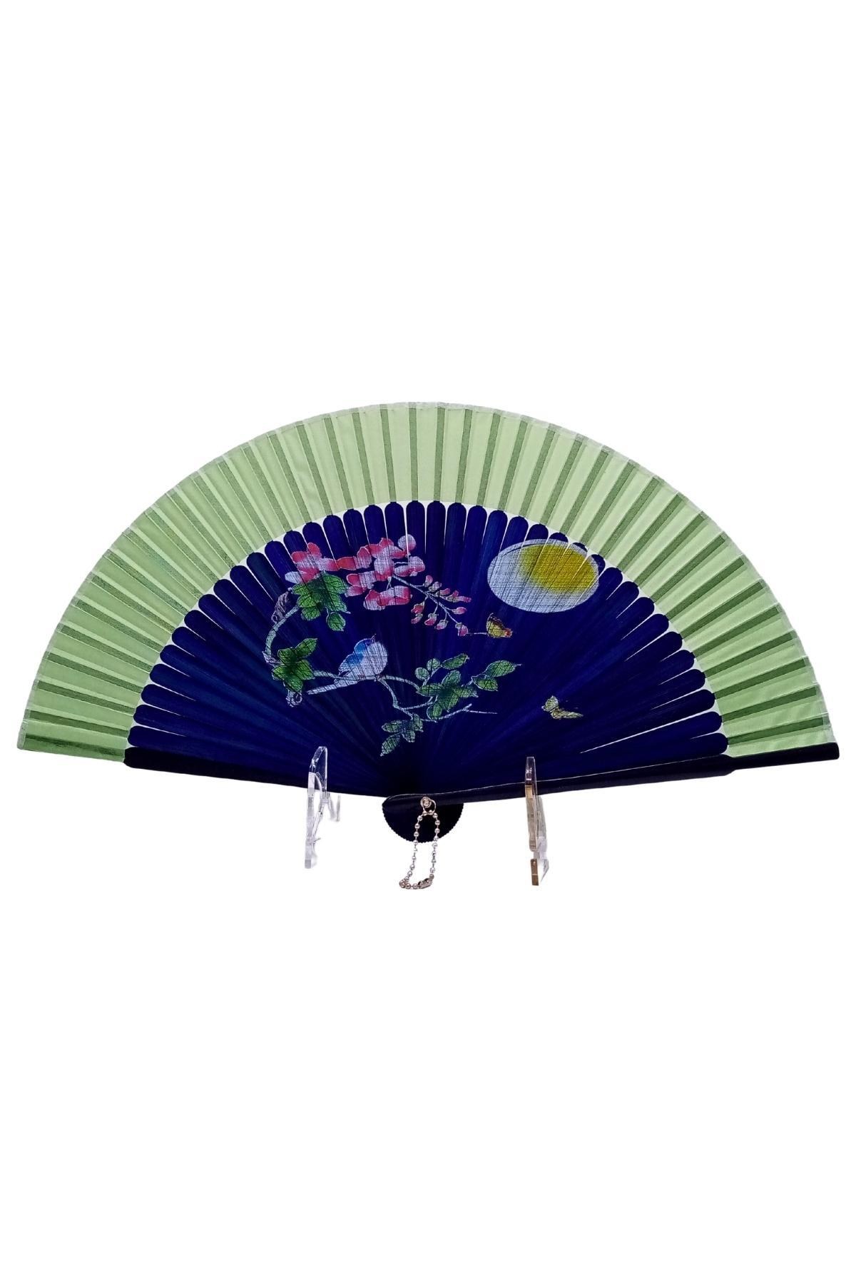JaponyaDünyadan HediyelerDNY-HD100744Keskin Hediyelik Eşya Ve TekstilJapon Bambu Kumaş Yelpaze Çanta Boy Stant Hediyeli No.62