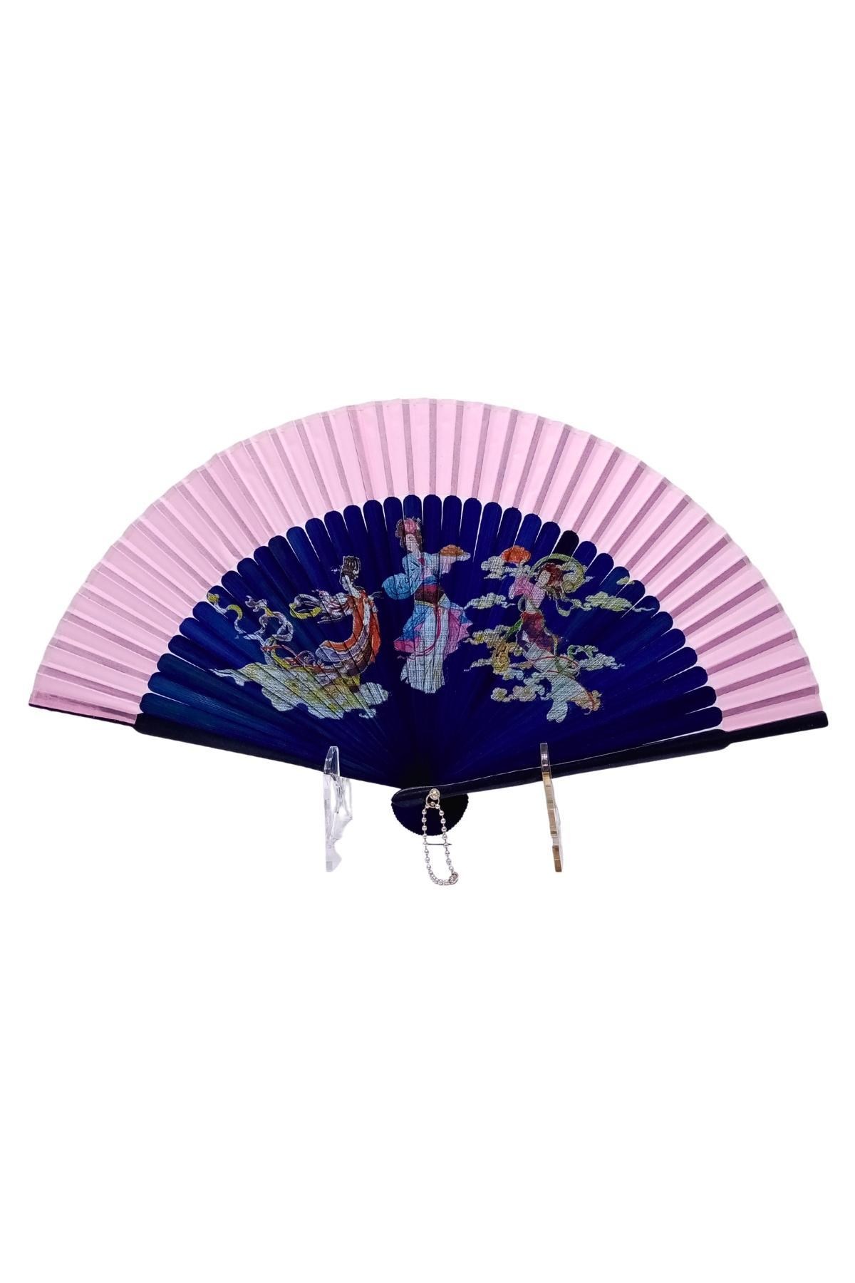 JaponyaDünyadan HediyelerDNY-HD100746Keskin Hediyelik Eşya Ve TekstilJapon Bambu Kumaş Yelpaze Çanta Boy Stant Hediyeli No.64