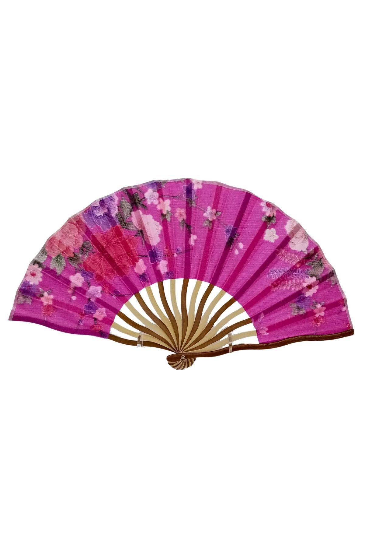 JaponyaDünyadan HediyelerDNY-HD100757Keskin Hediyelik Eşya Ve TekstilJapon Bambu Kumaş Yelpaze Çanta Boy Stant Hediyeli No.75