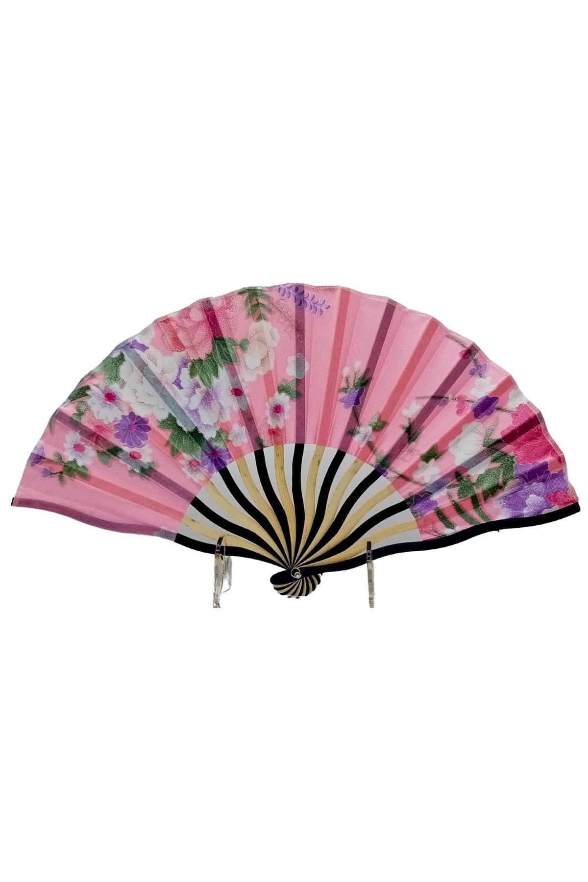 JaponyaDünyadan HediyelerDNY-HD100779Keskin Hediyelik Eşya Ve TekstilJapon Bambu Kumaş Yelpaze Çanta Boy Stant Hediyeli No.97