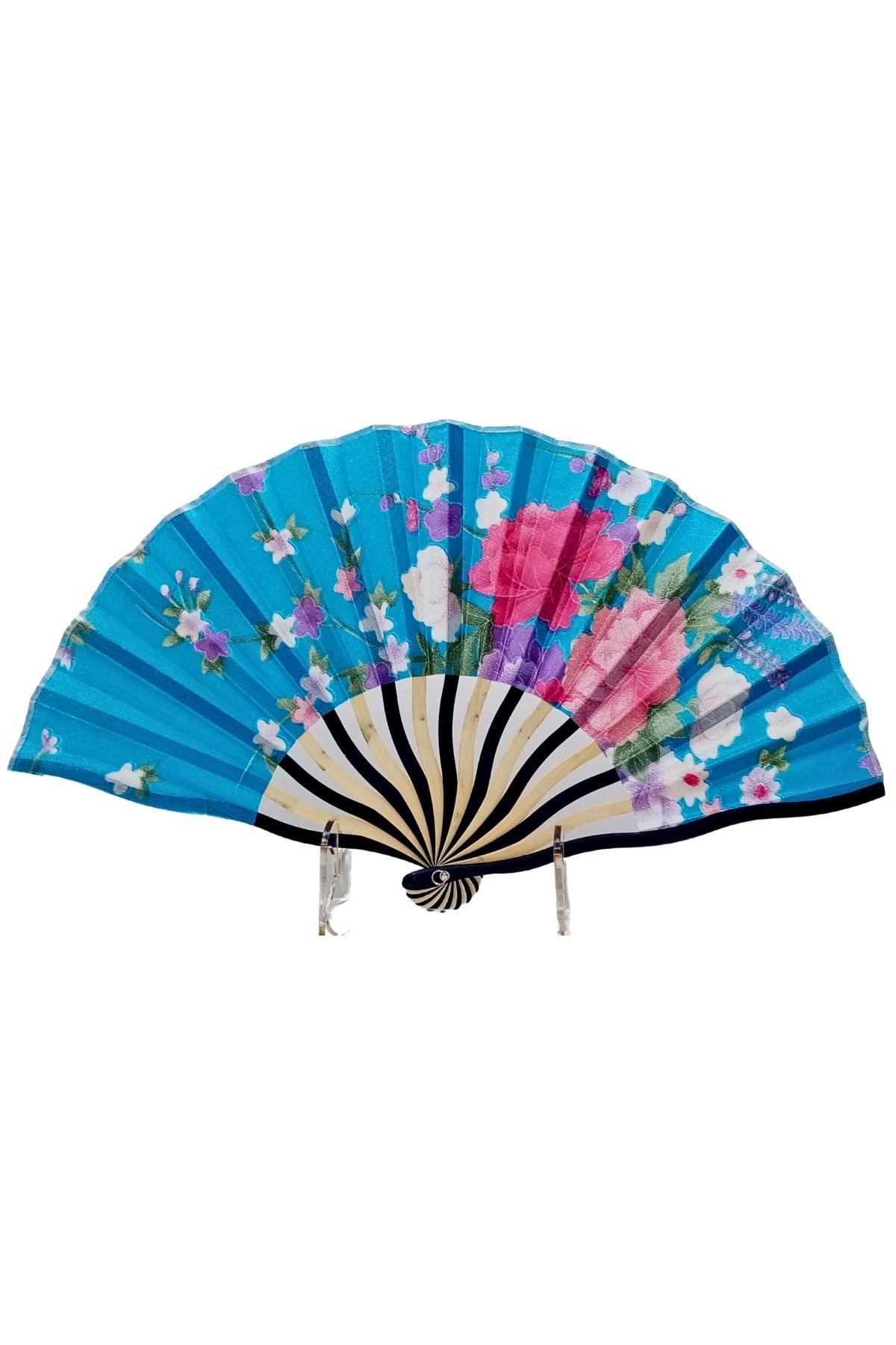JaponyaDünyadan HediyelerDNY-HD100780Keskin Hediyelik Eşya Ve TekstilJapon Bambu Kumaş Yelpaze Çanta Boy Stant Hediyeli No.98