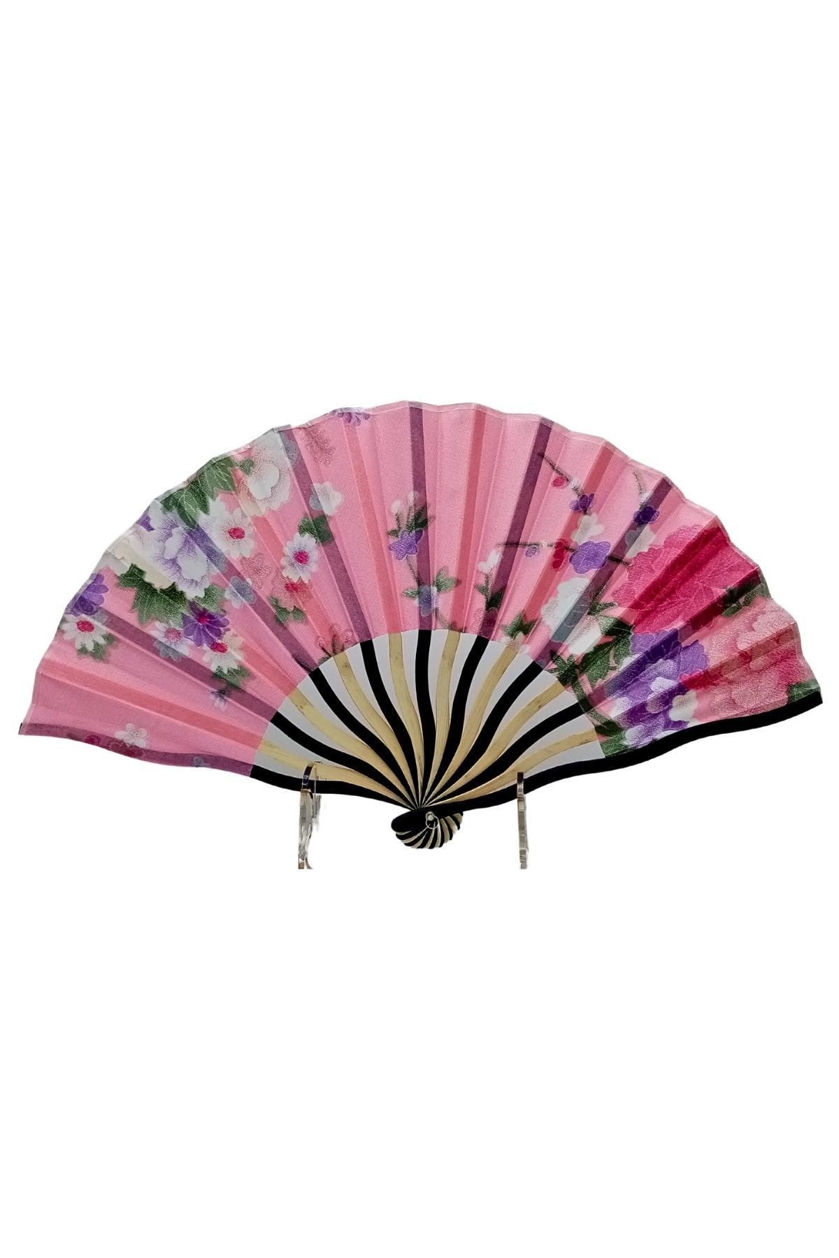 JaponyaDünyadan HediyelerDNY-HD100781Keskin Hediyelik Eşya Ve TekstilJapon Bambu Kumaş Yelpaze Çanta Boy Stant Hediyeli No.99