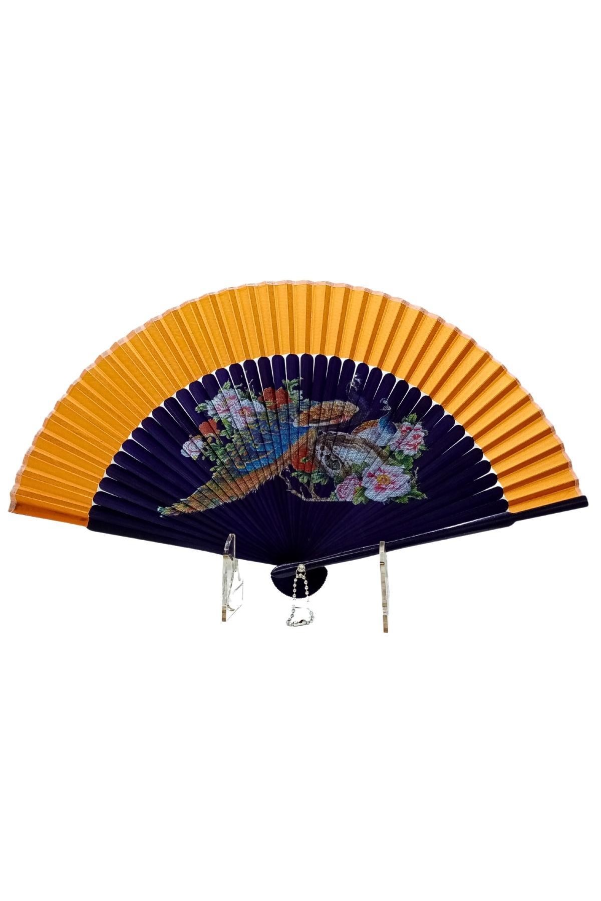 JaponyaDünyadan HediyelerDNY-HD100787Keskin Hediyelik Eşya Ve TekstilJapon Bambu Kumaş Yelpaze Çanta Boy Stant Hediyeli No.105