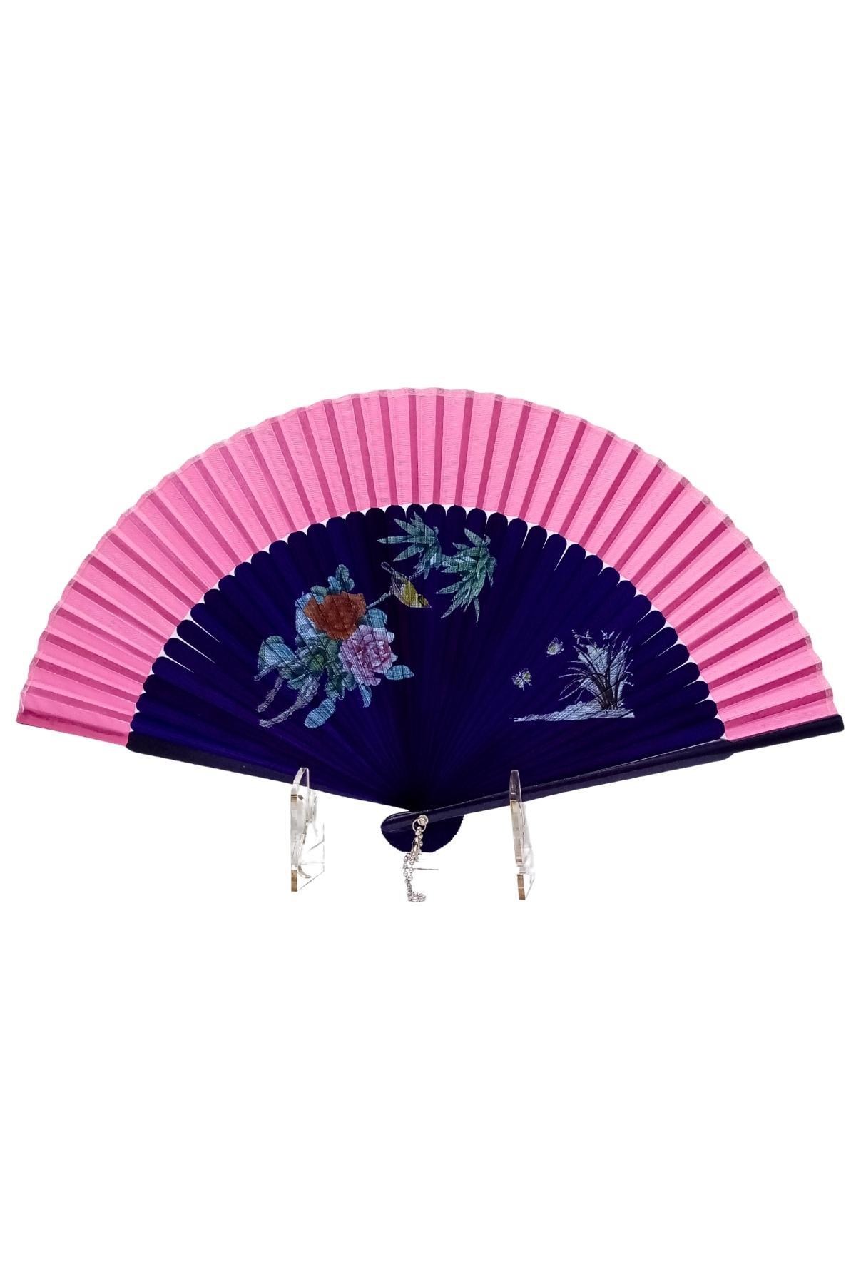 JaponyaDünyadan HediyelerDNY-HD100789Keskin Hediyelik Eşya Ve TekstilJapon Bambu Kumaş Yelpaze Çanta Boy Stant Hediyeli No.107