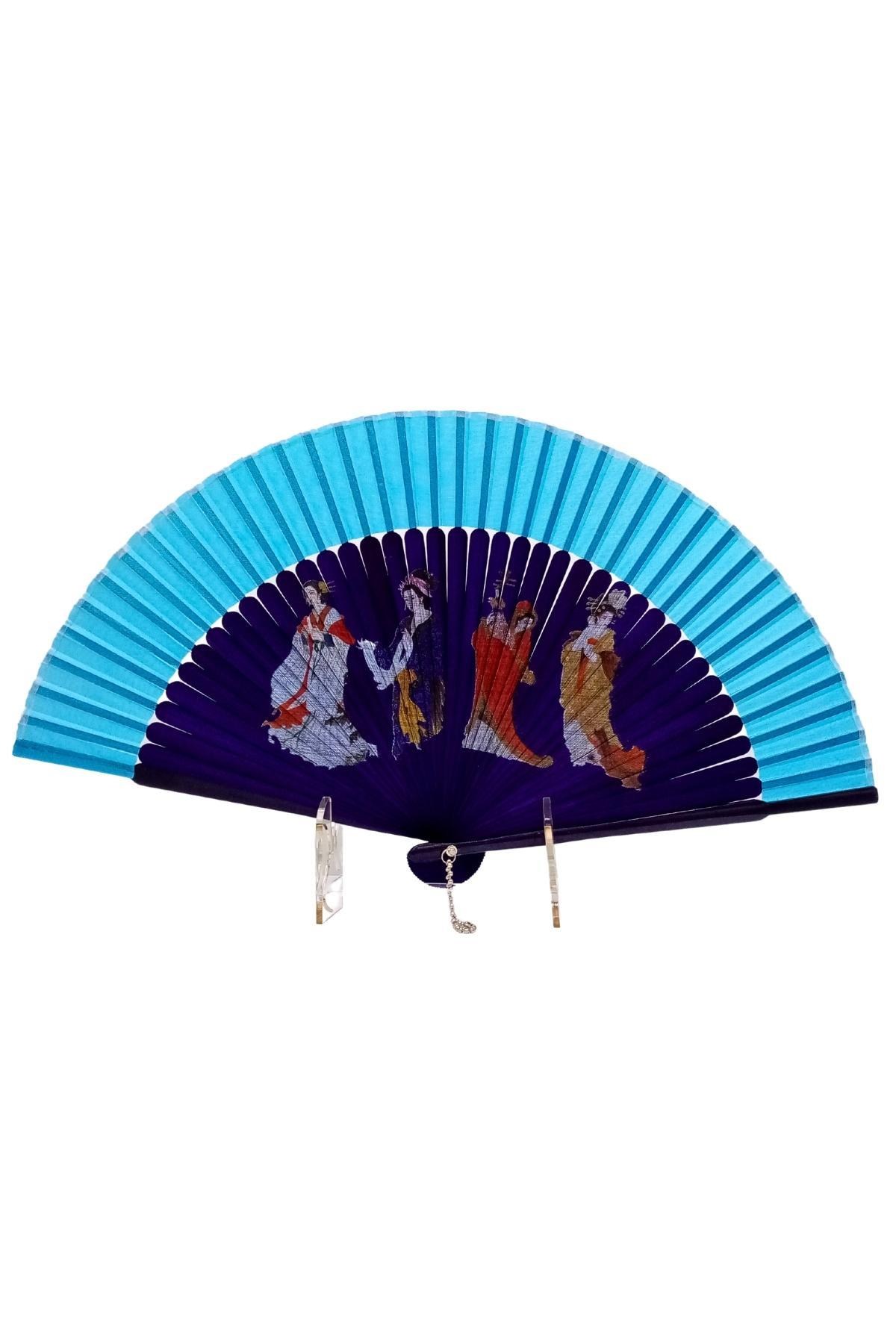 JaponyaDünyadan HediyelerDNY-HD100791Keskin Hediyelik Eşya Ve TekstilJapon Bambu Kumaş Yelpaze Çanta Boy Stant Hediyeli No.109