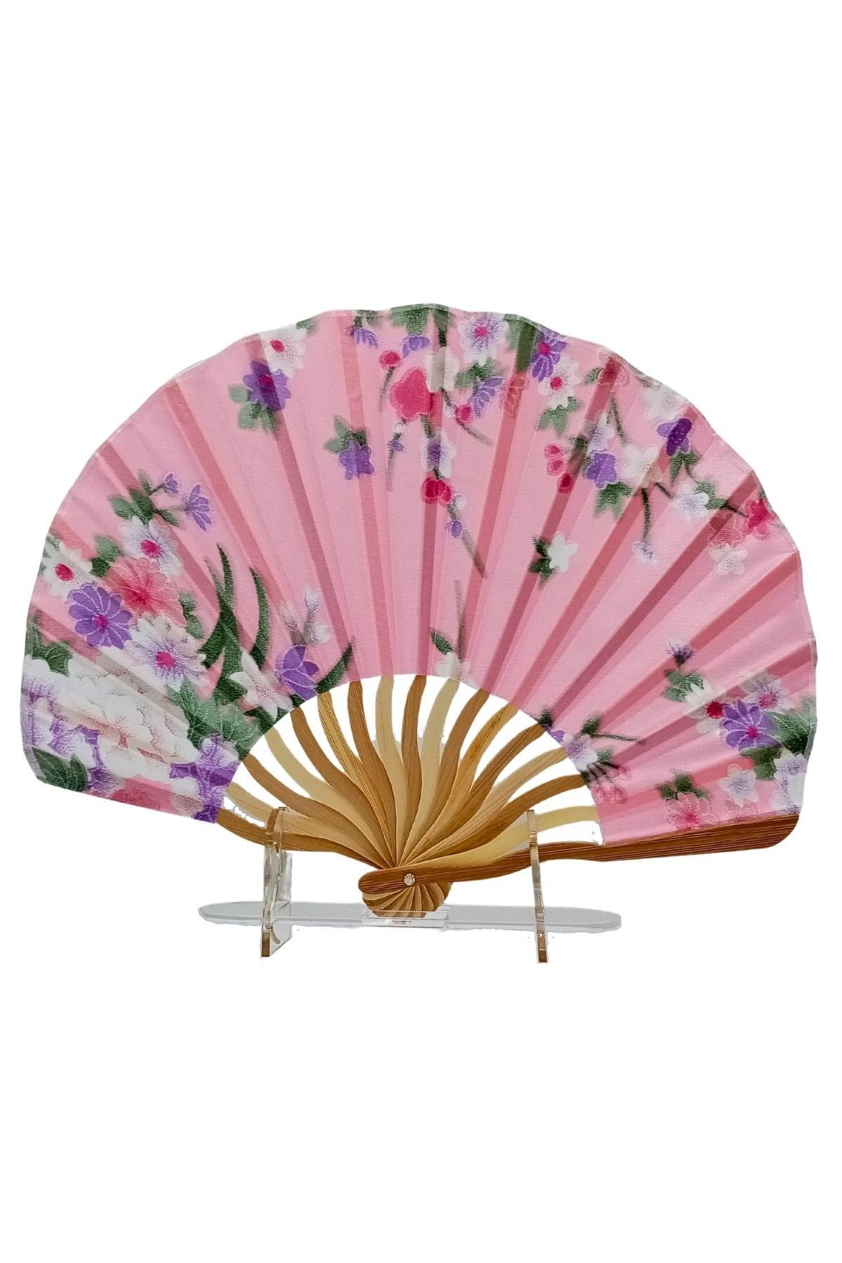 JaponyaDünyadan HediyelerDNY-HD100805Keskin Hediyelik Eşya Ve TekstilJapon Bambu Kumaş Yelpaze Çanta Boy Stant Hediyeli No.123