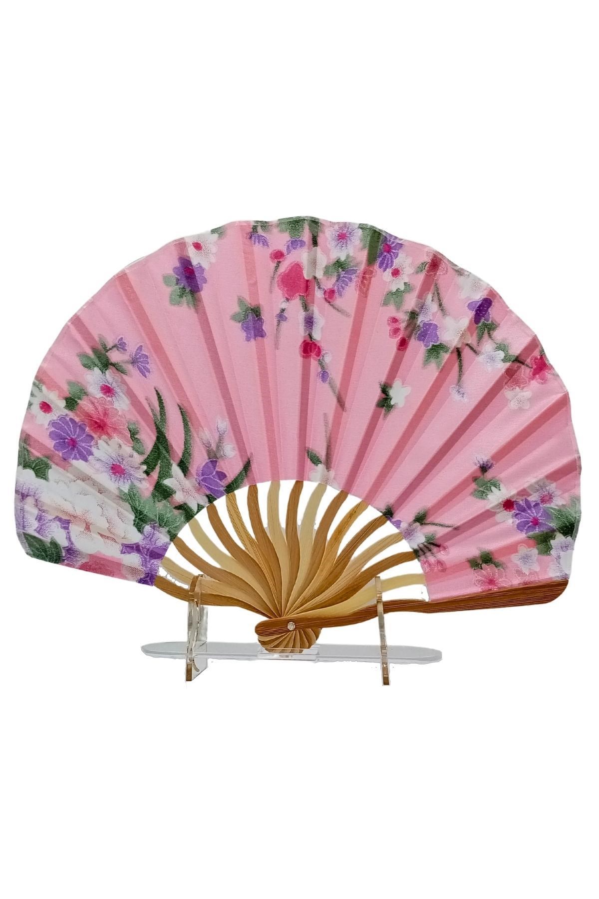 JaponyaDünyadan HediyelerDNY-HD100805Keskin Hediyelik Eşya Ve TekstilJapon Bambu Kumaş Yelpaze Çanta Boy Stant Hediyeli No.123